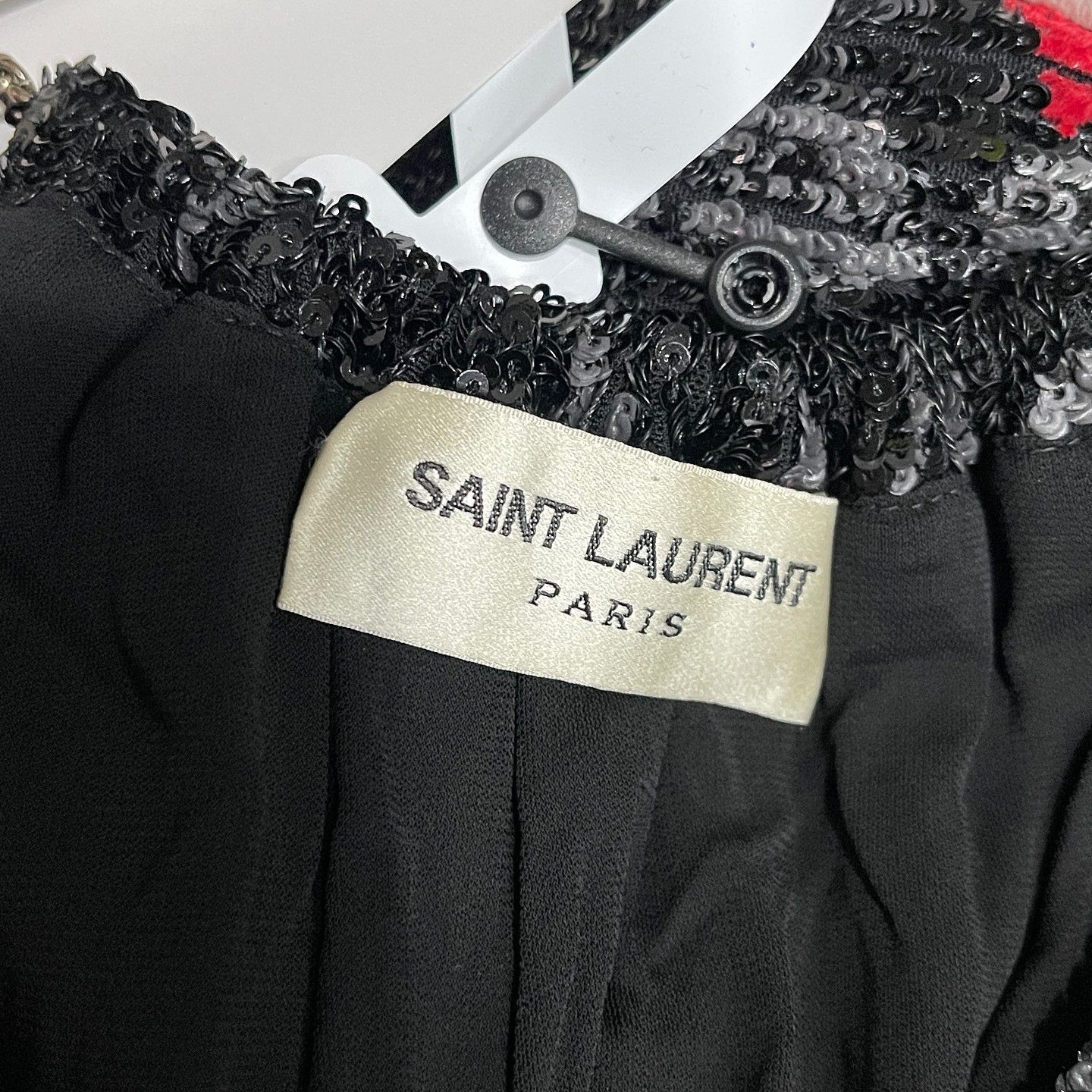 Saint Laurent Paris Saint Laurent Lips Sequin Mini Dress Size XS Size XS / US 0-2 / IT 36-38 - 3 Thumbnail