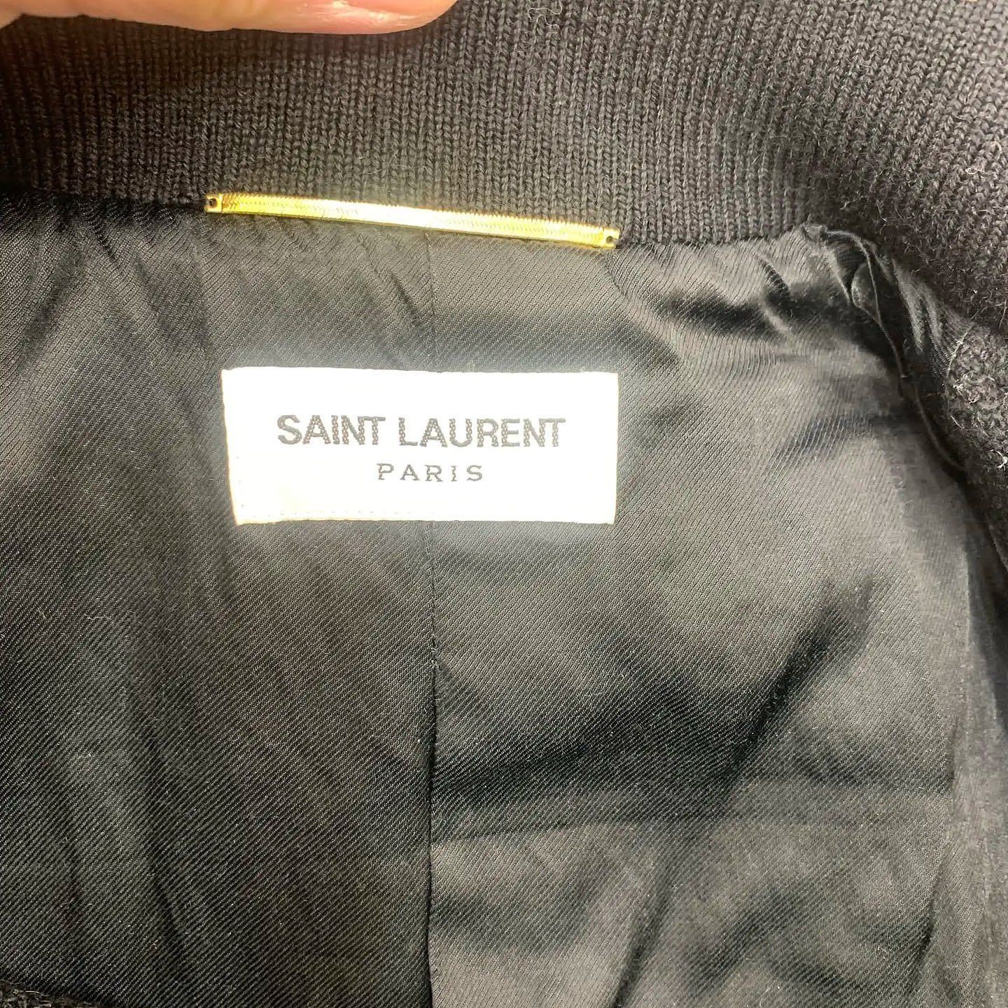 Saint Laurent Paris Saint Laurent Wool Leather Trim Teddy Jacket Size 36 Size XS / US 0-2 / IT 36-38 - 3 Thumbnail