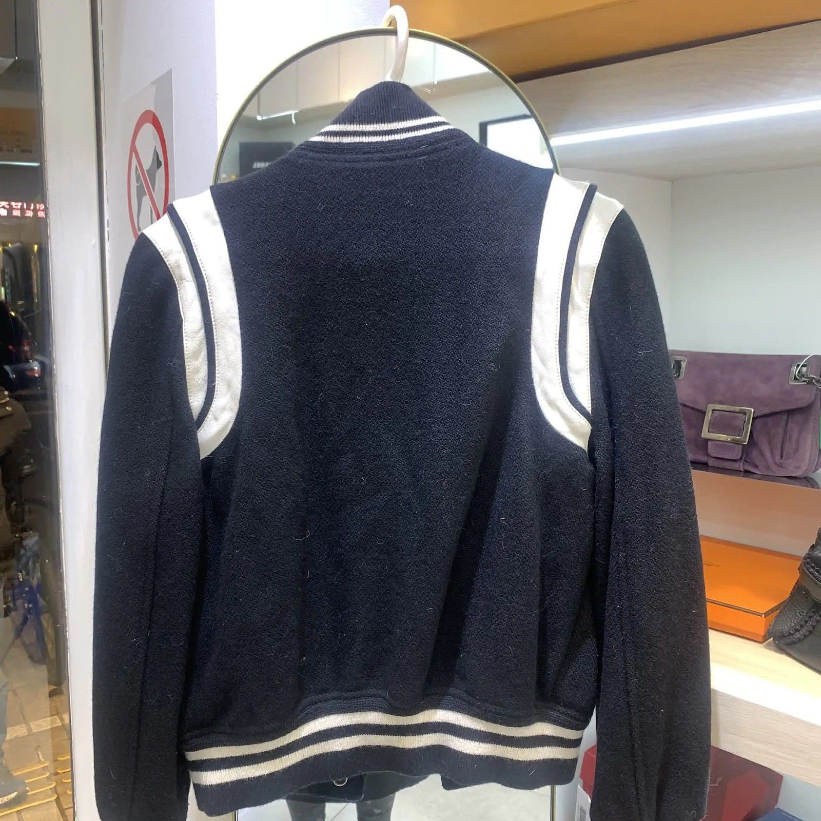 Saint Laurent Paris Saint Laurent Wool Leather Trim Teddy Jacket Size 36 Size XS / US 0-2 / IT 36-38 - 2 Thumbnail