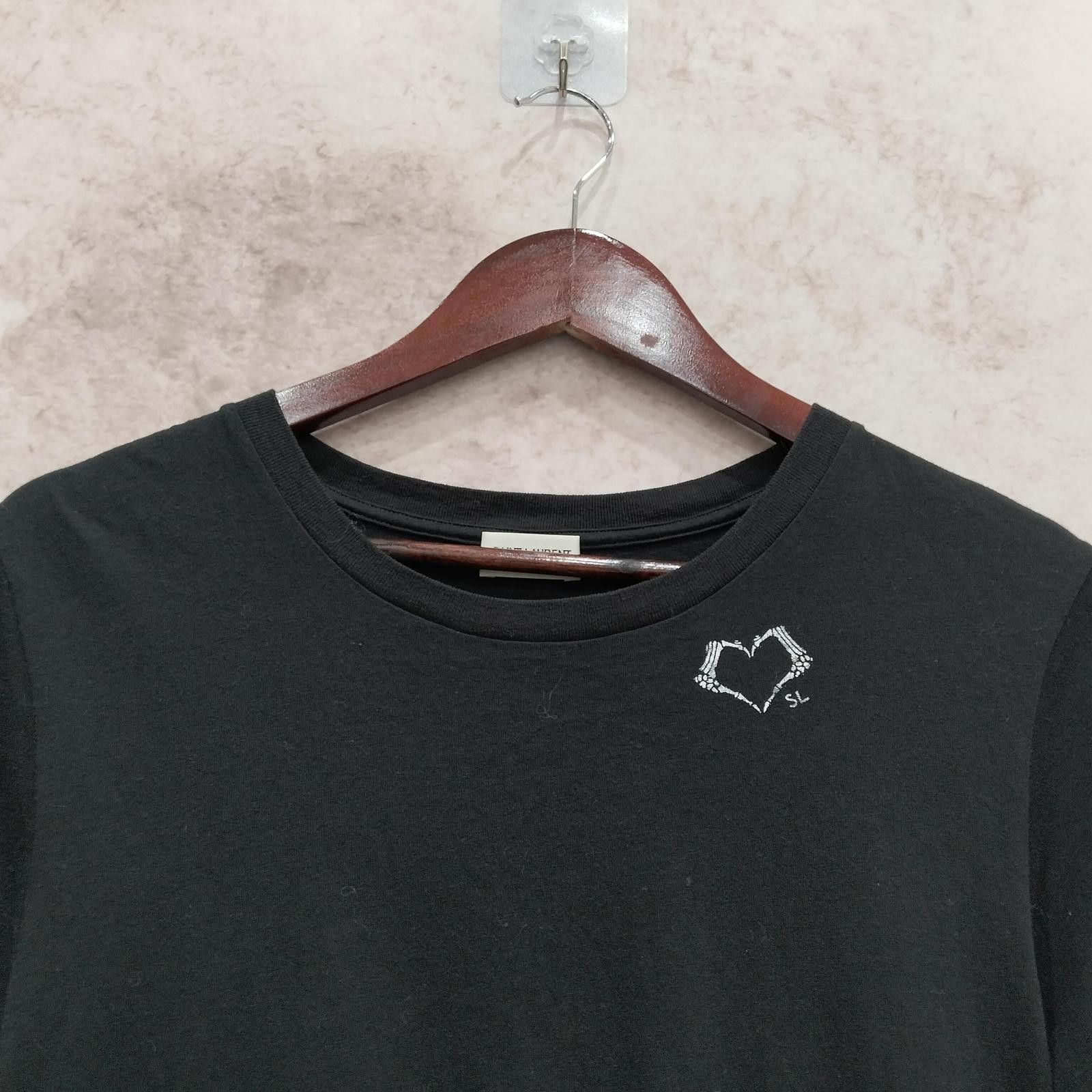 Saint Laurent Paris Saint Laurent Heart Logo T-Shirt Size S Size S / US 4 / IT 40 - 6 Thumbnail