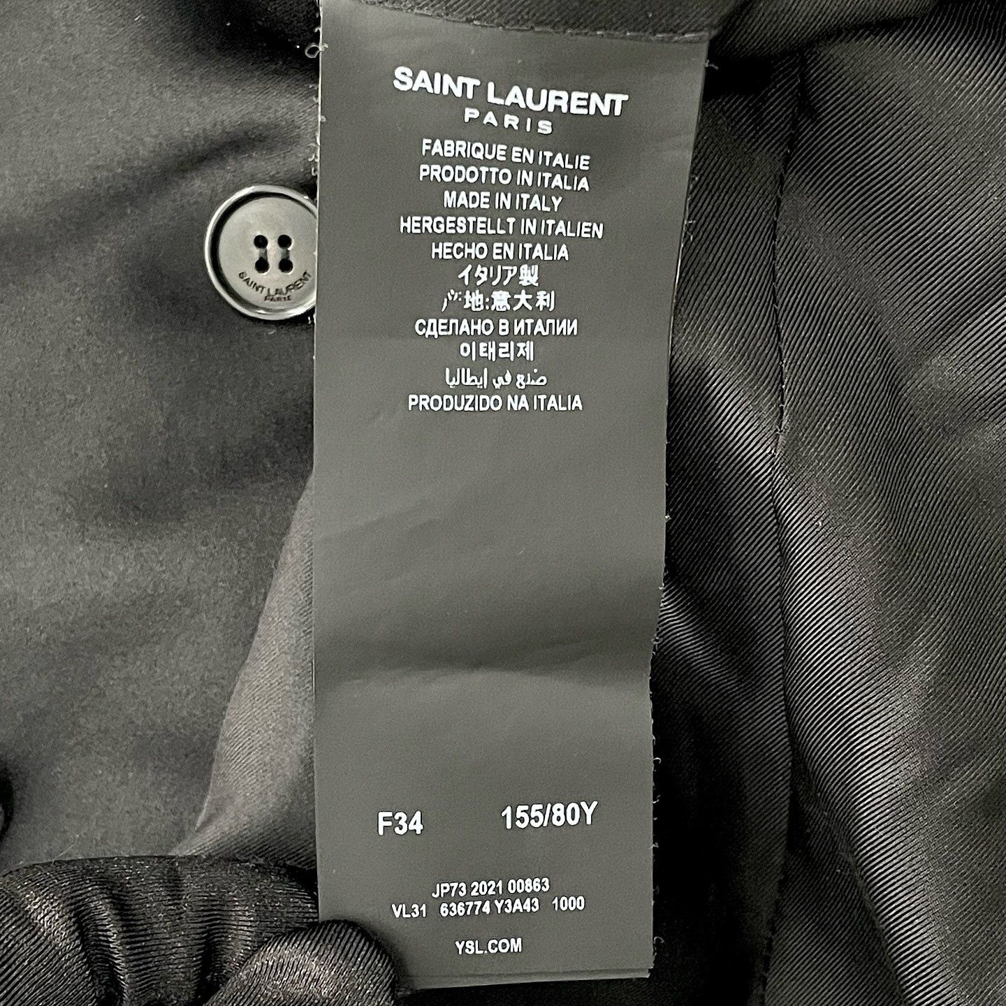 Saint Laurent Paris Saint Laurent Double-Breasted Wool Blazer Size 34 Size XS / US 0-2 / IT 36-38 - 4 Thumbnail
