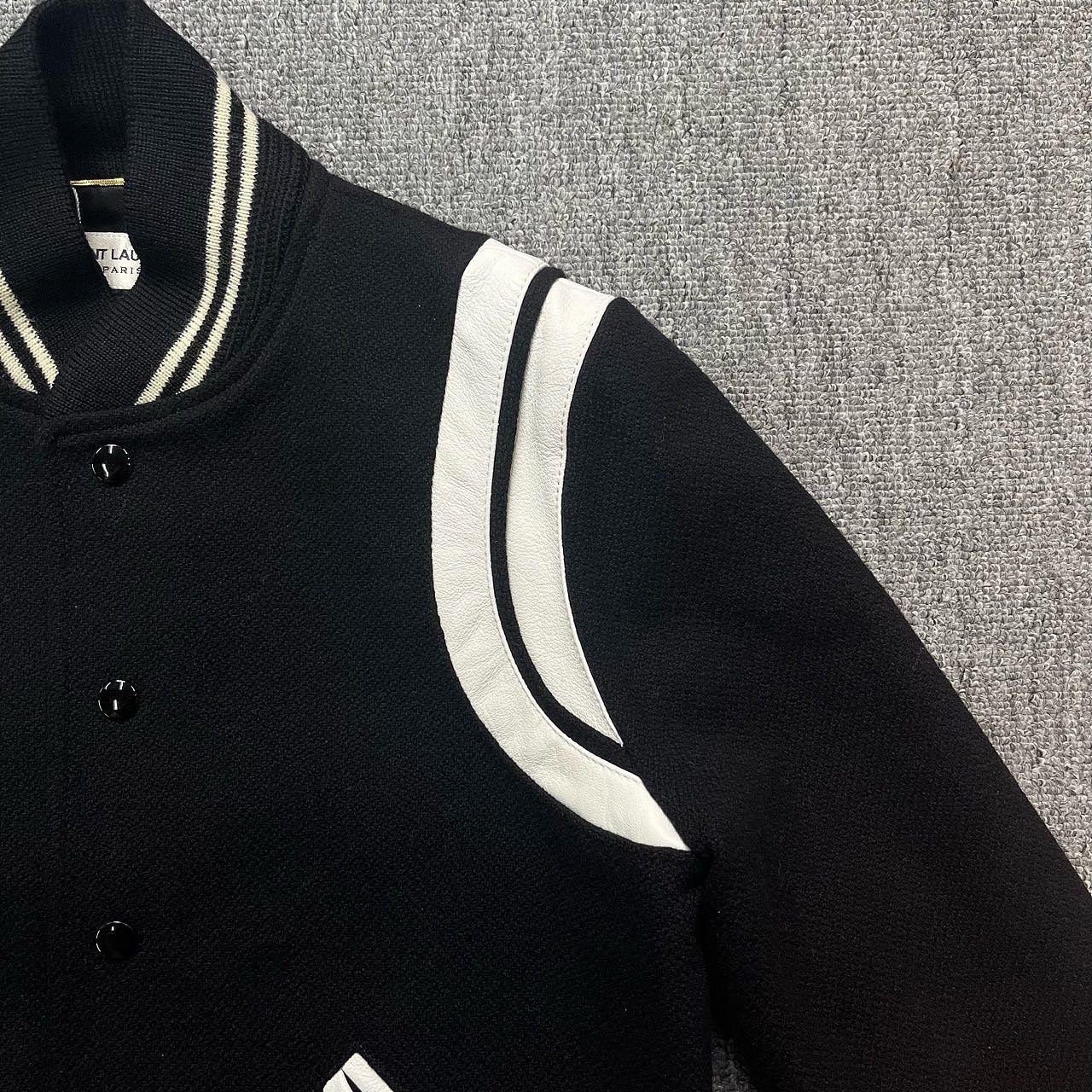 Saint Laurent Paris Saint Laurent Striped Varsity Jacket Size 38 Size S / US 4 / IT 40 - 3 Thumbnail