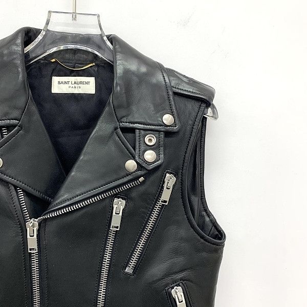 Saint Laurent Paris Saint Laurent Leather Biker Vest Size F36 Size XS / US 0-2 / IT 36-38 - 5 Thumbnail