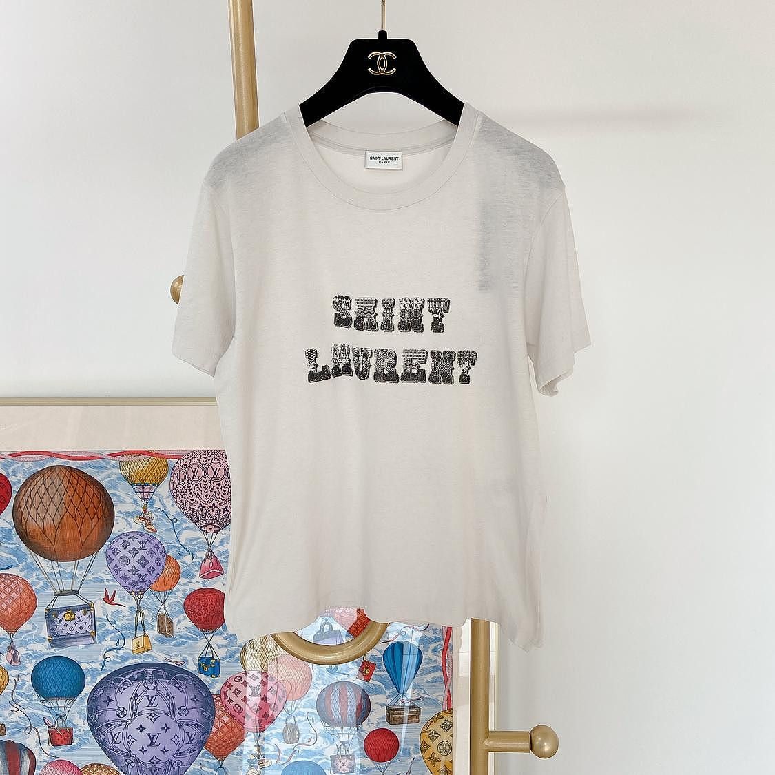 Saint Laurent Paris Saint Laurent Logo Short Sleeve T-Shirt Size S Size S / US 4 / IT 40 - 7 Thumbnail