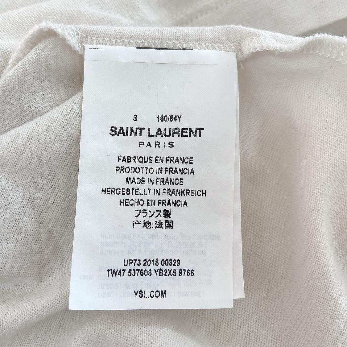 Saint Laurent Paris Saint Laurent Logo Short Sleeve T-Shirt Size S Size S / US 4 / IT 40 - 4 Thumbnail