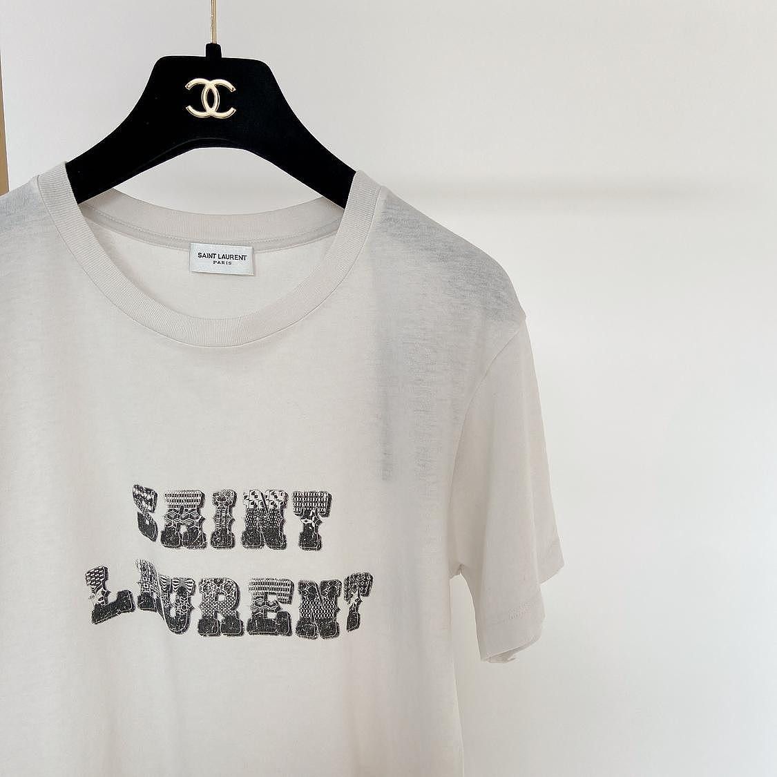 Saint Laurent Paris Saint Laurent Logo Short Sleeve T-Shirt Size S Size S / US 4 / IT 40 - 5 Thumbnail