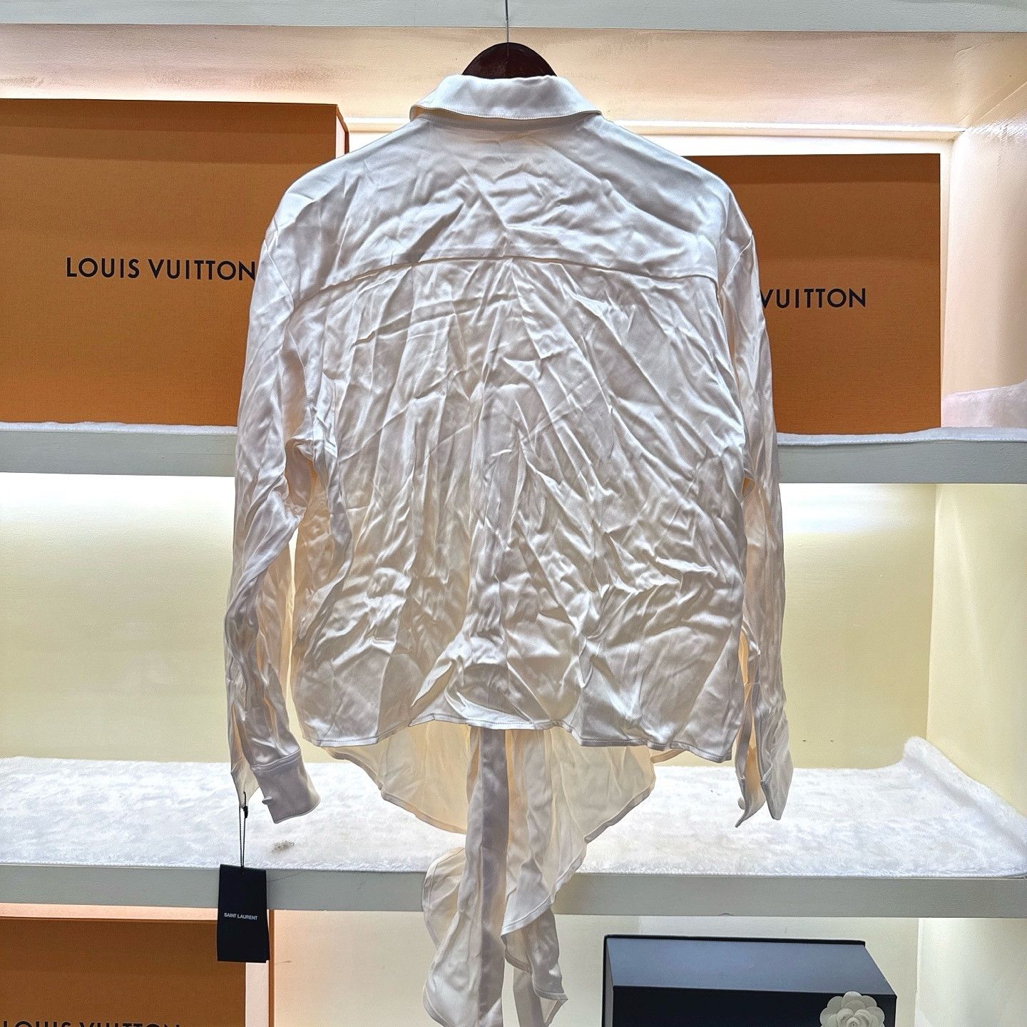 Saint Laurent Paris Saint Laurent Silk Long Sleeve Blouse Size 36 Size XS / US 0-2 / IT 36-38 - 2 Thumbnail