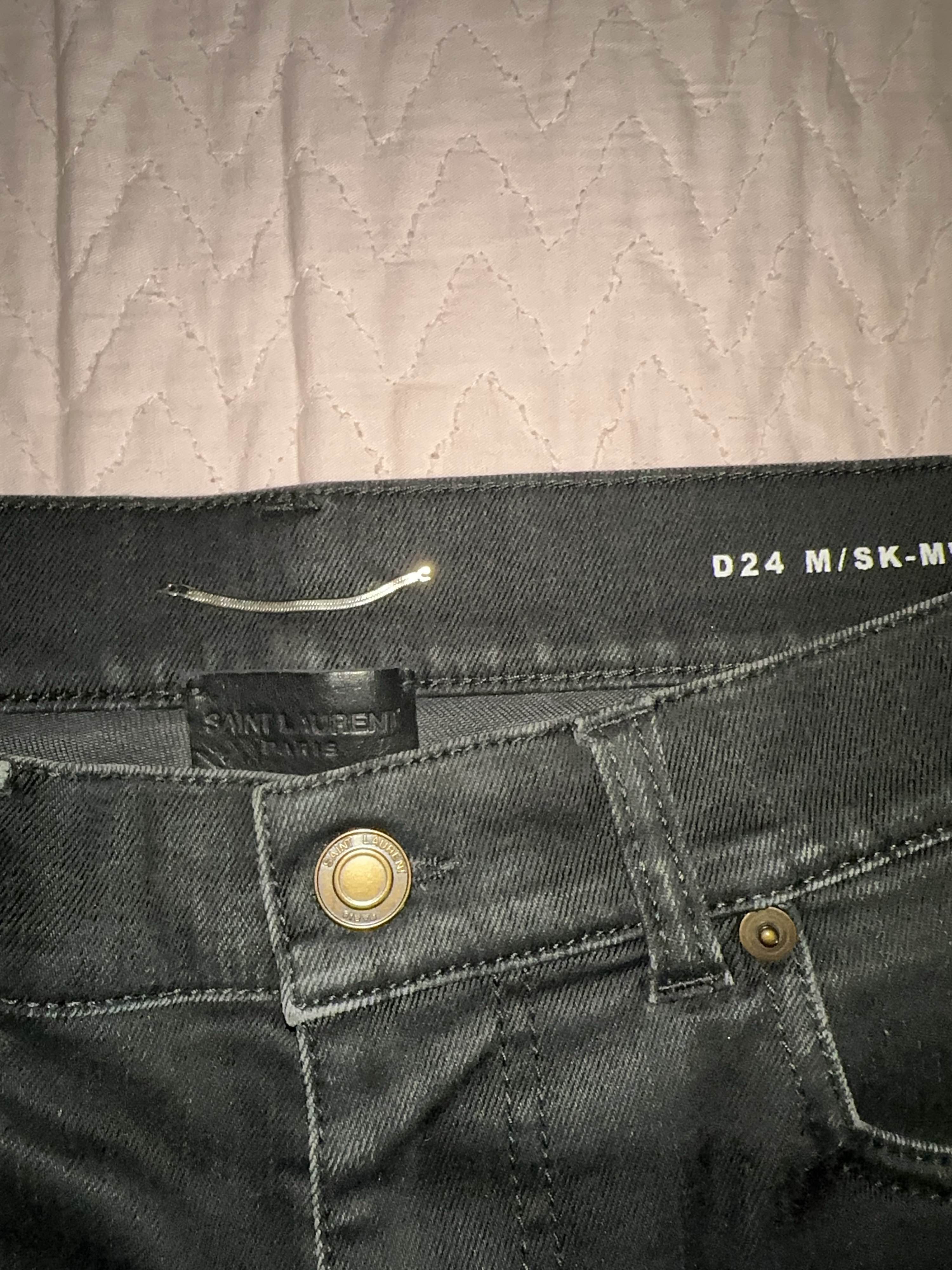 Saint Laurent Paris Saint Laurent Black Denim Jeans Size 32 Size US 32 / EU 48 - 3 Thumbnail