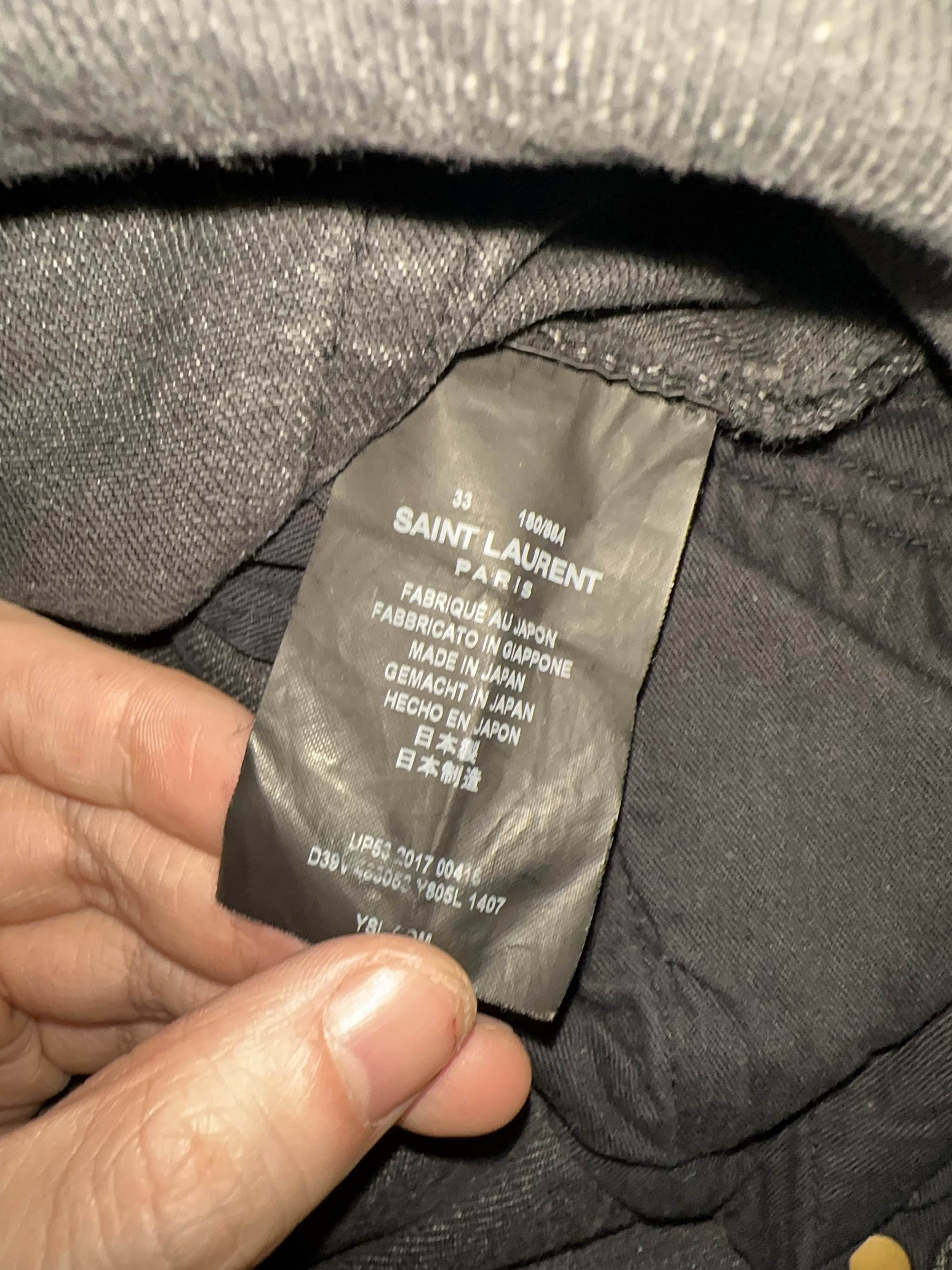 Saint Laurent Paris Saint Laurent Logo Embroidery Jeans Size 33 Size US 33 - 4 Thumbnail