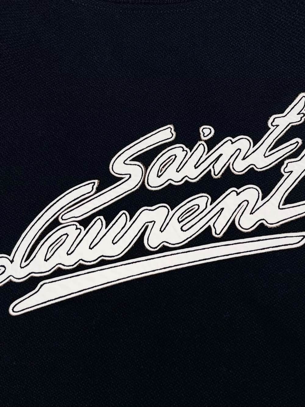 Saint Laurent Paris Saint Laurent Script Logo Wool Varsity Bomber Jacket US L Size US L / EU 52-54 / 3 - 5 Thumbnail