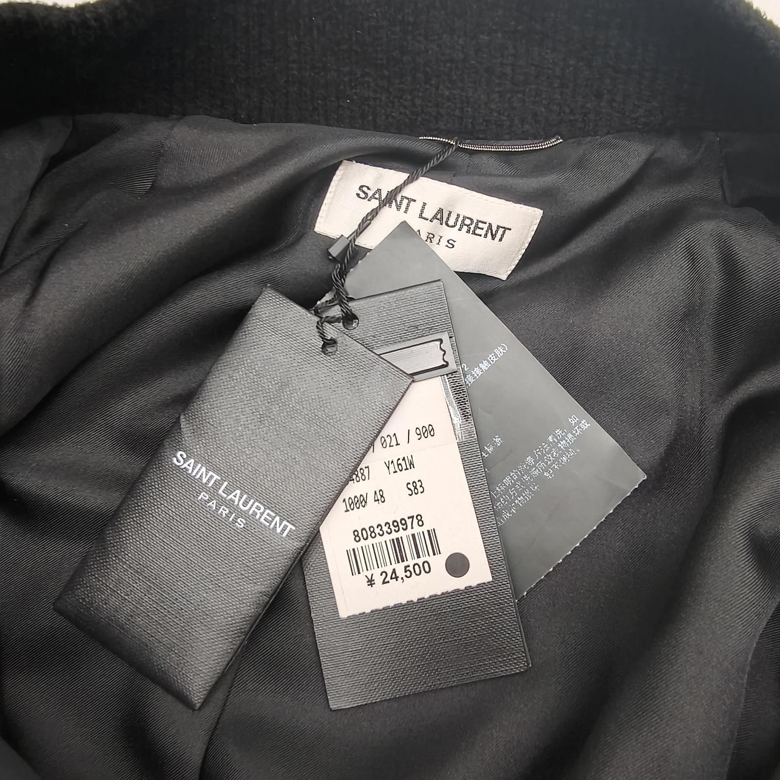 Saint Laurent Paris Saint Laurent Rose Embroidery Bomber Jacket Size M Size US M / EU 48-50 / 2 - 3 Thumbnail