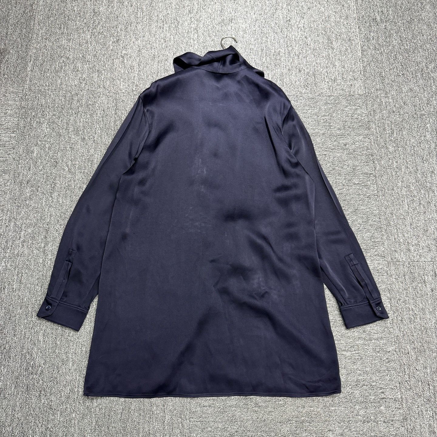 Saint Laurent Paris Saint Laurent Solid Stand Collar Shirt Navy Size 41 Size US L / EU 52-54 / 3 - 2 Thumbnail