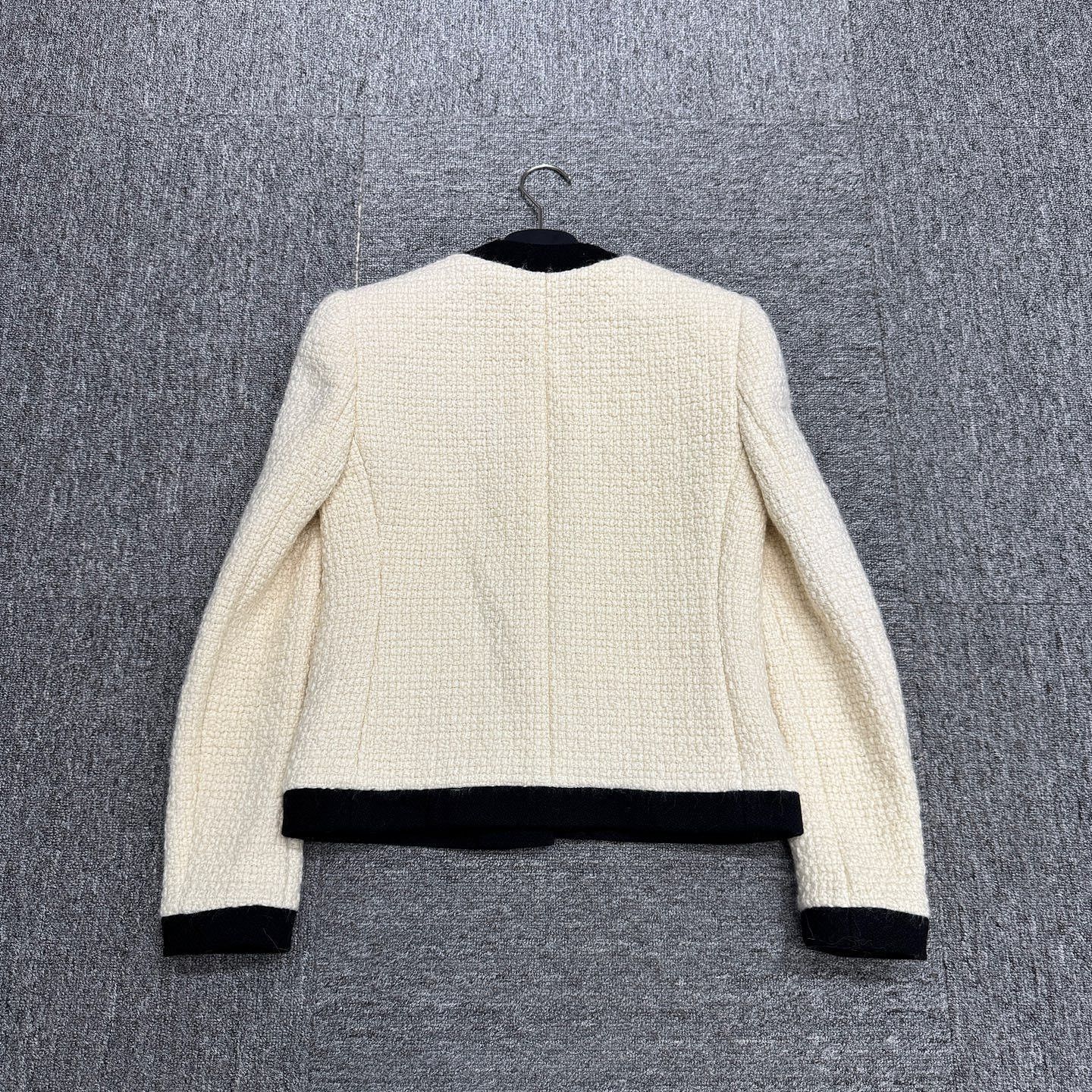 Saint Laurent Paris Saint Laurent Tweed Contrast Trim Jacket Size 34 Size XS / US 0-2 / IT 36-38 - 2 Thumbnail