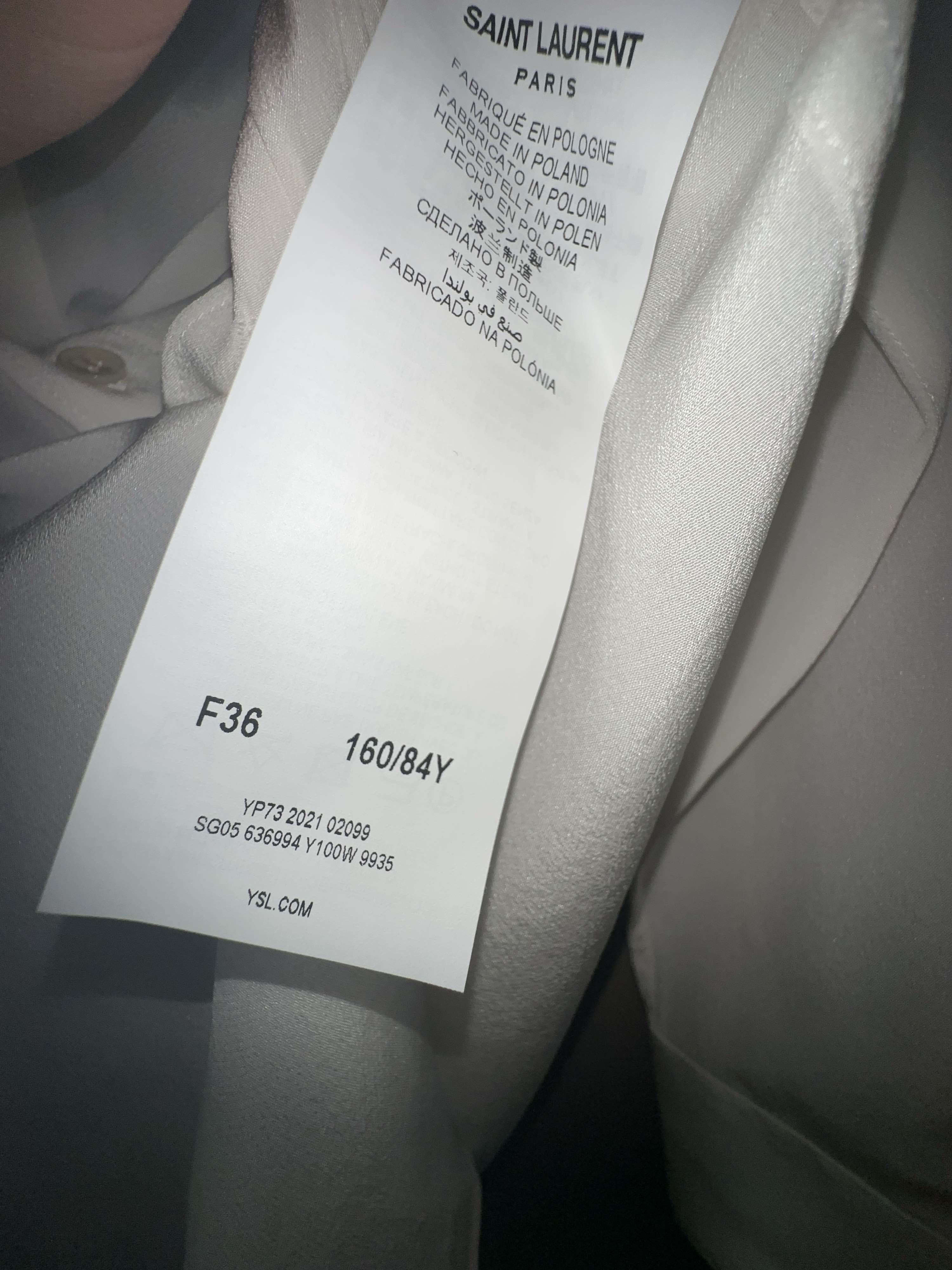 Saint Laurent Paris Saint Laurent Uniform Button Up Shirt Size F36 Size XS / US 0-2 / IT 36-38 - 4 Thumbnail