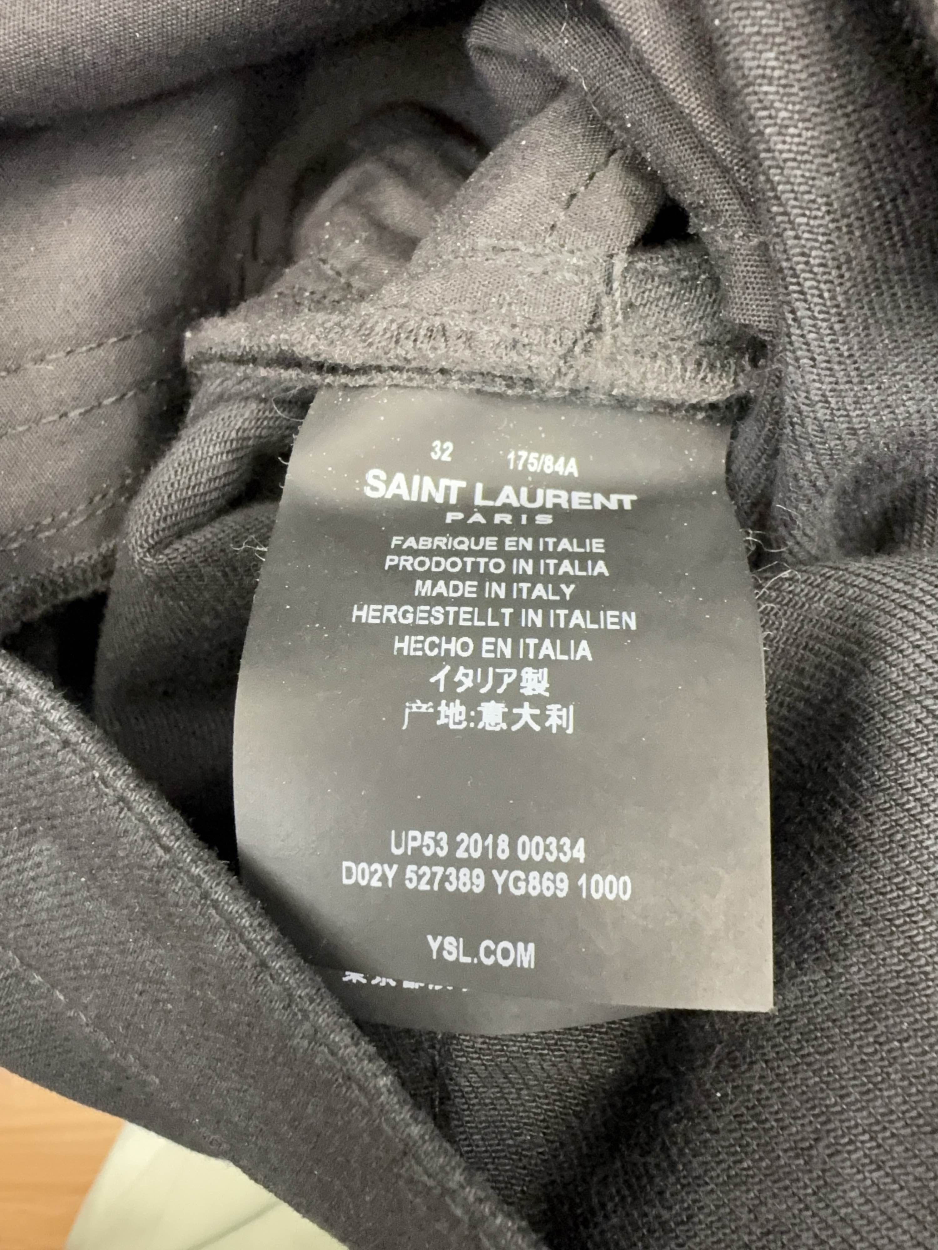 Saint Laurent Paris Saint Laurent Black Denim Jeans Size 32 Size US 32 / EU 48 - 4 Thumbnail