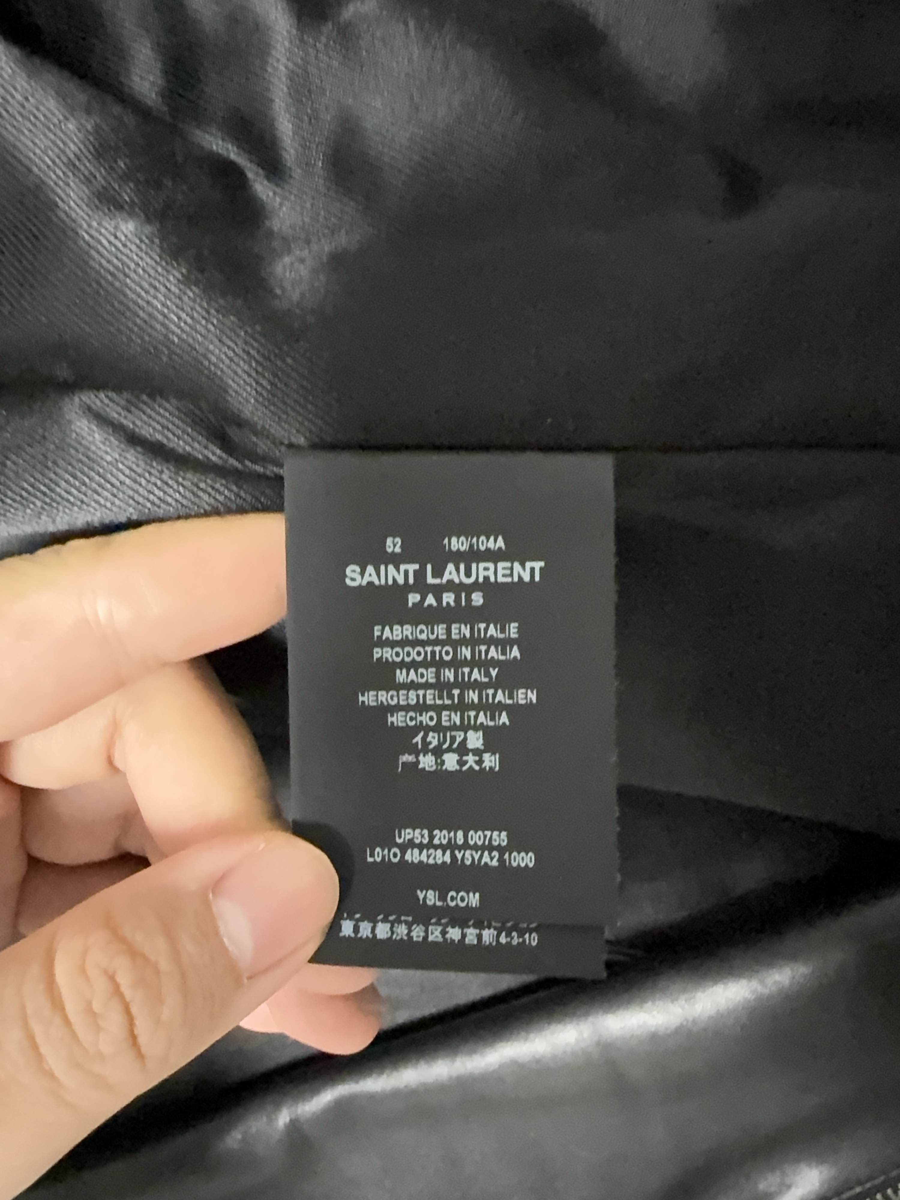 Saint Laurent Paris Saint Laurent Lambskin Leather Biker Jacket Size L Size US L / EU 52-54 / 3 - 4 Thumbnail