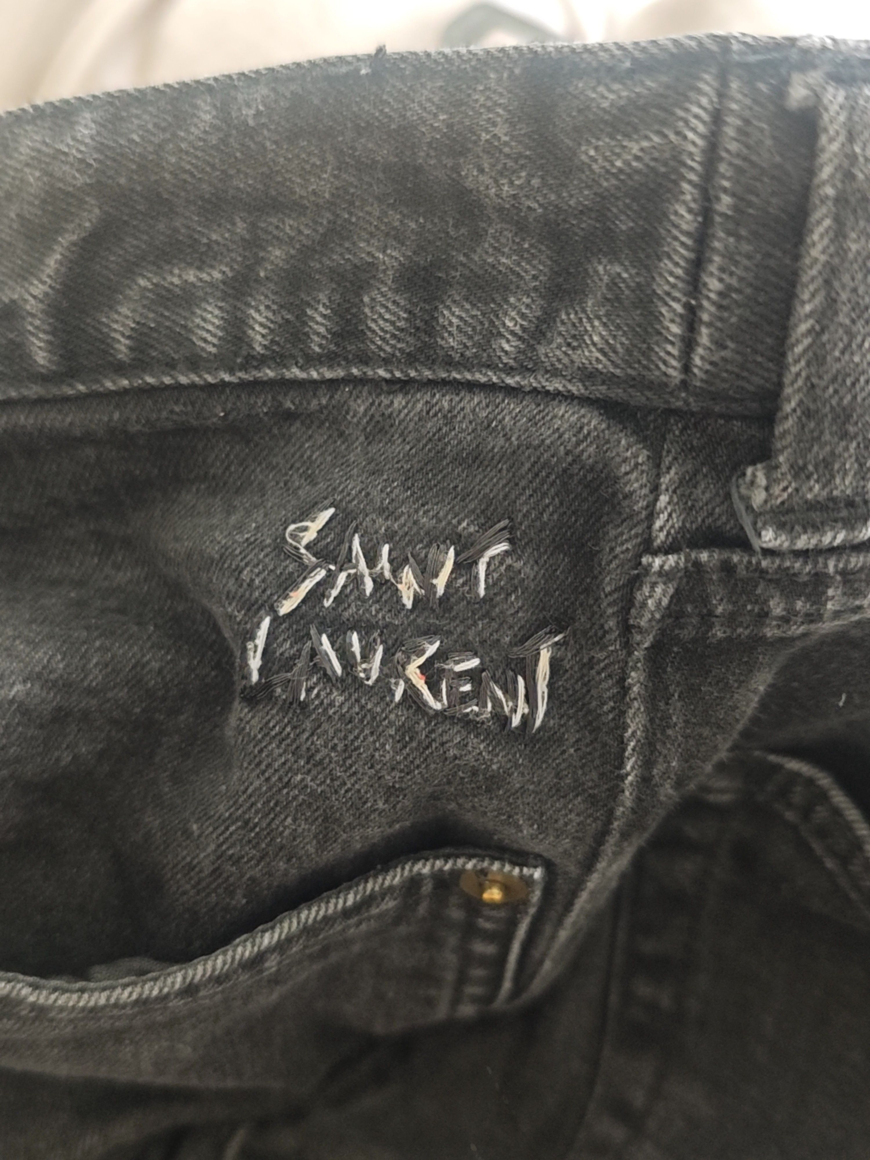 Saint Laurent Paris Saint Laurent Embroidered Logo Jeans Size 32 Size US 32 / EU 48 - 7 Thumbnail