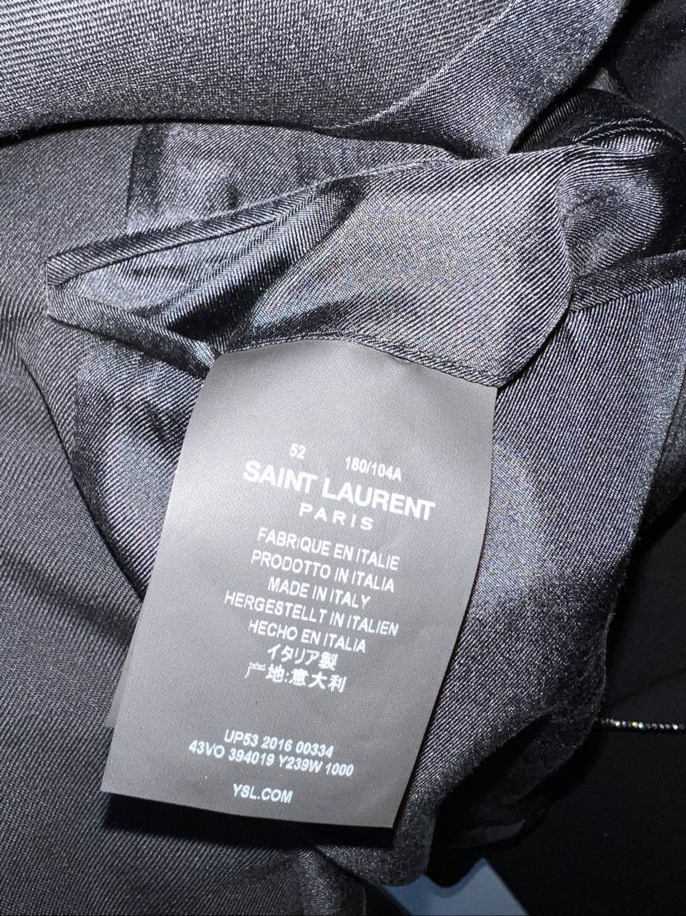 Saint Laurent Paris Saint Laurent Embellished Lapel Blazer Size 52 Size 42R - 4 Thumbnail
