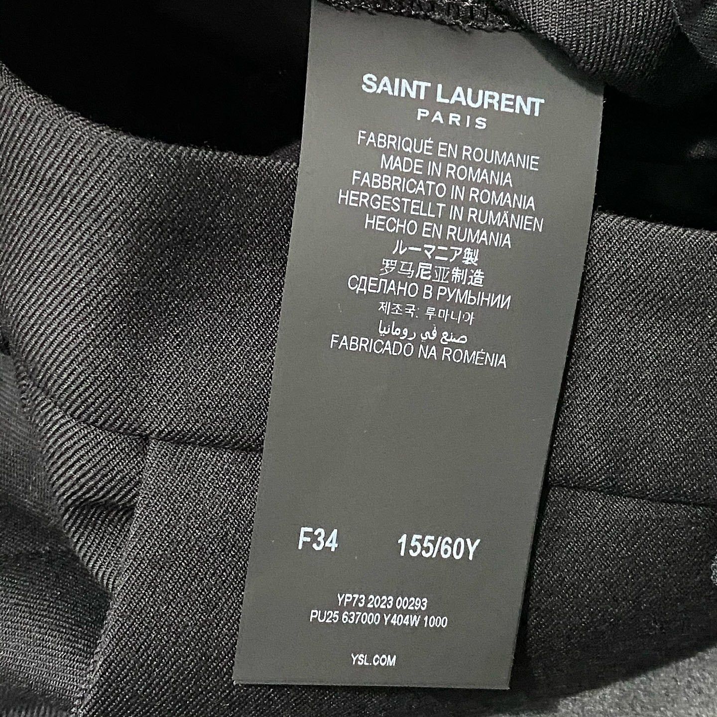 Saint Laurent Paris Saint Laurent Black Pants Size 34 Size 25" / US 0 / IT 36 - 4 Thumbnail