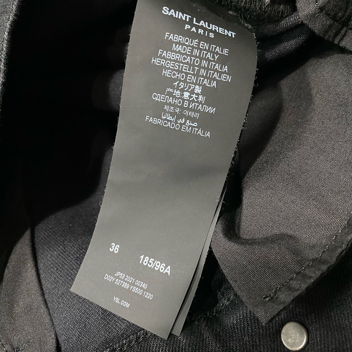 Saint Laurent Paris Saint Laurent Black Stretch Denim Jeans Size 36 Size US 36 / EU 52 - 4 Thumbnail