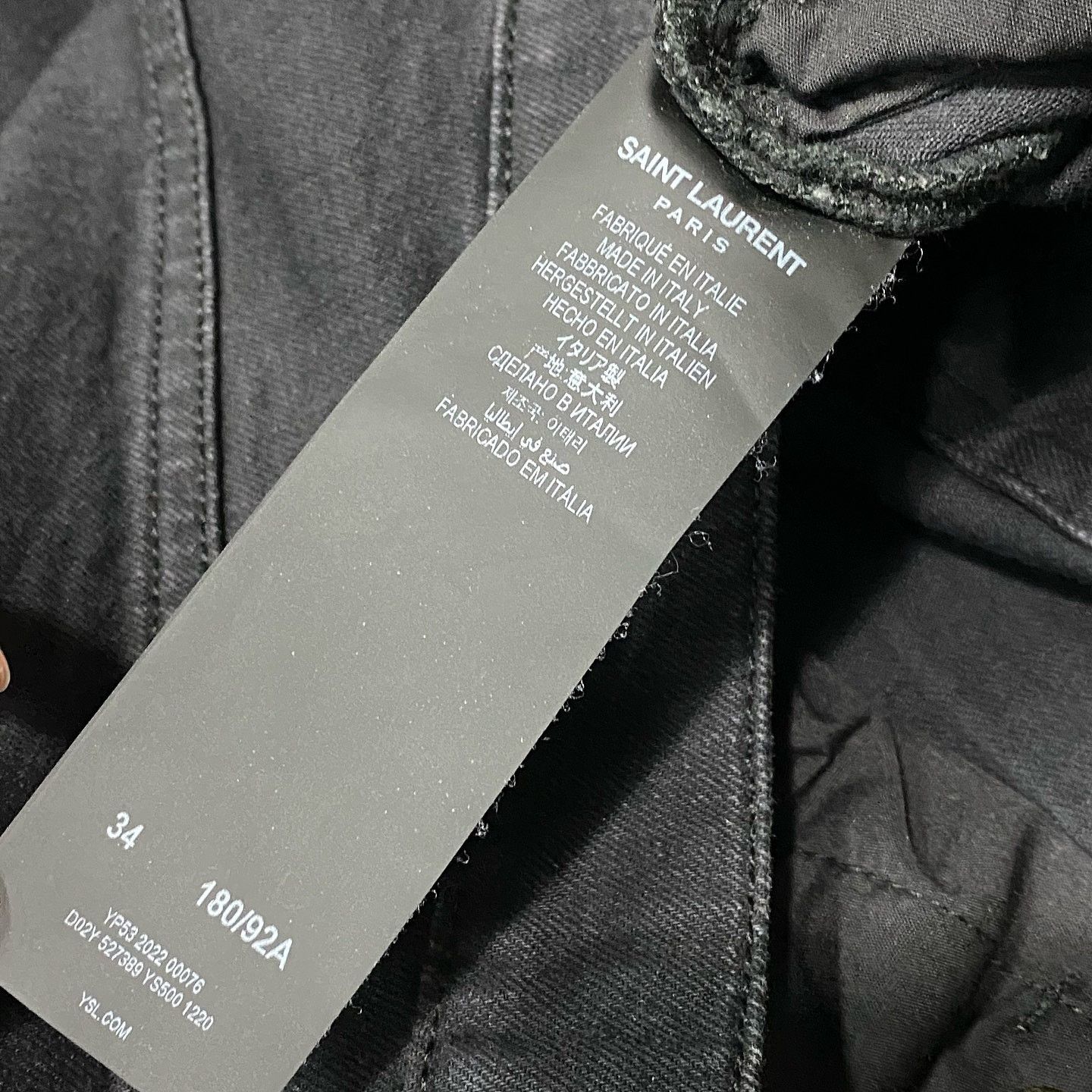 Saint Laurent Paris Saint Laurent Black Denim Jeans Size 34 Size US 34 / EU 50 - 4 Thumbnail