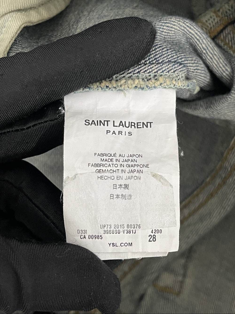 Saint Laurent Paris Saint Laurent Distressed Denim Jeans Size 28 Size US 28 / EU 44 - 4 Thumbnail