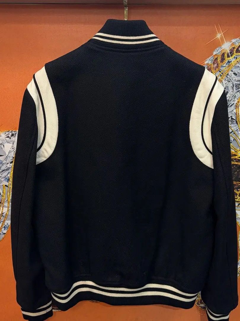 Saint Laurent Paris Saint Laurent Striped Varsity Jacket Size 50 Size US M / EU 48-50 / 2 - 2 Thumbnail