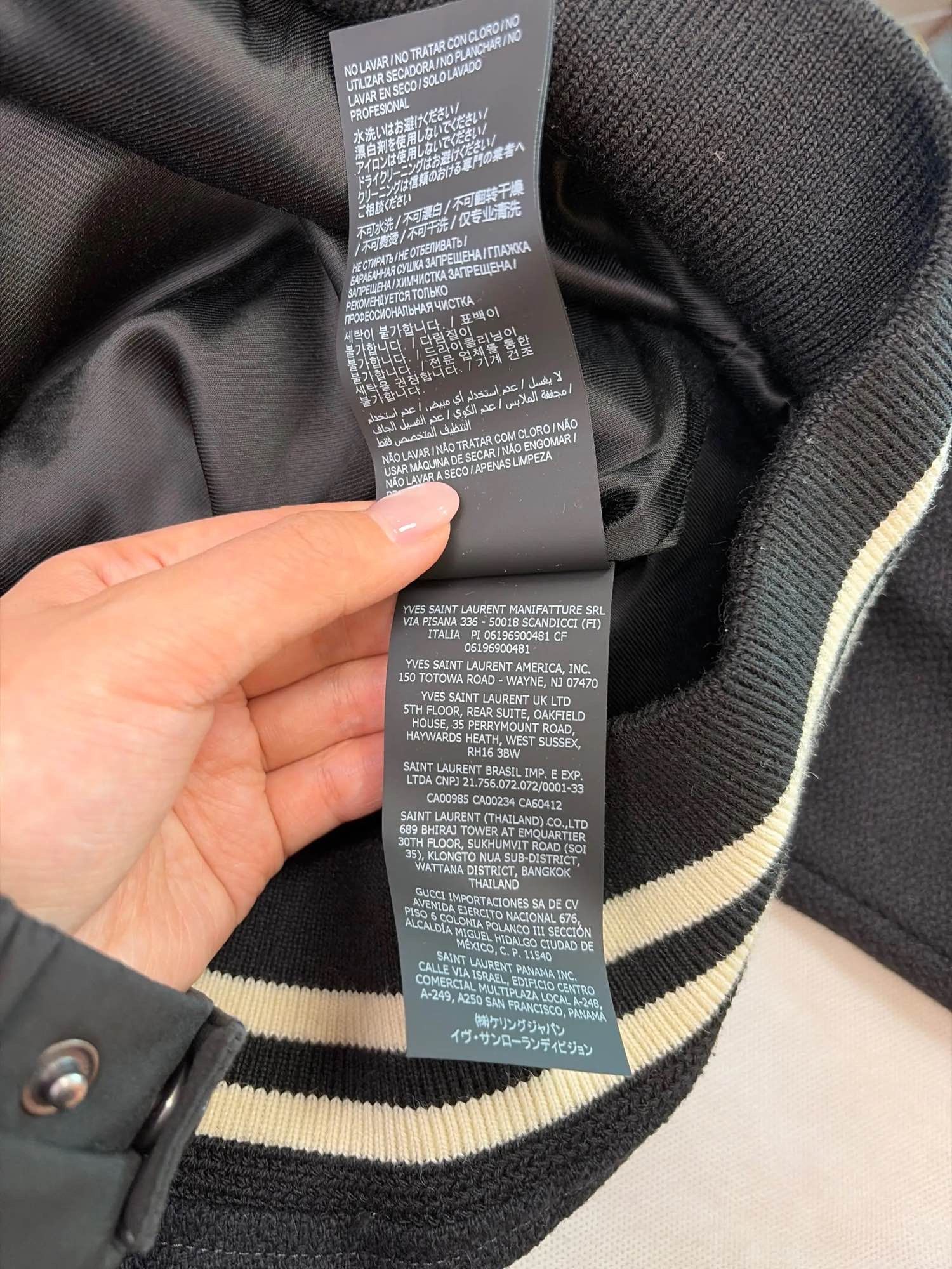 Saint Laurent Paris Saint Laurent Striped Varsity Jacket Size 50 Size US M / EU 48-50 / 2 - 5 Thumbnail
