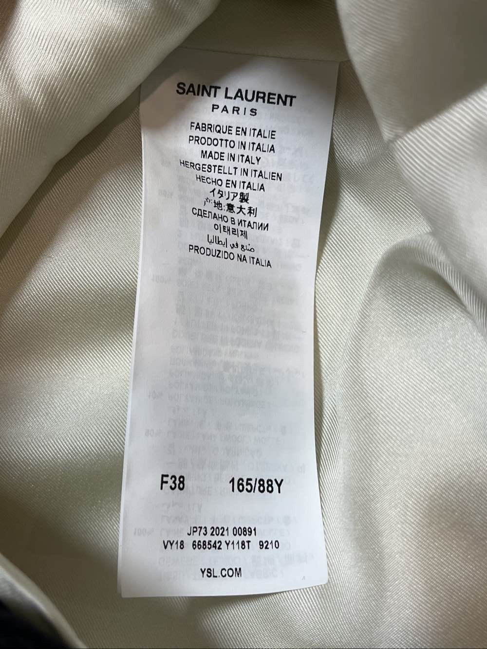 Saint Laurent Paris Saint Laurent Ivory Tweed Jacket Size 38 Size S / US 4 / IT 40 - 4 Thumbnail