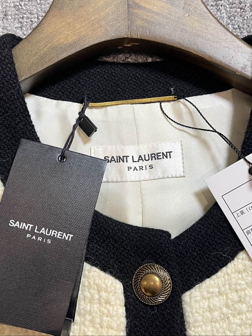 Saint Laurent Paris Saint Laurent Ivory Tweed Jacket Size 38 Size S / US 4 / IT 40 - 3 Thumbnail