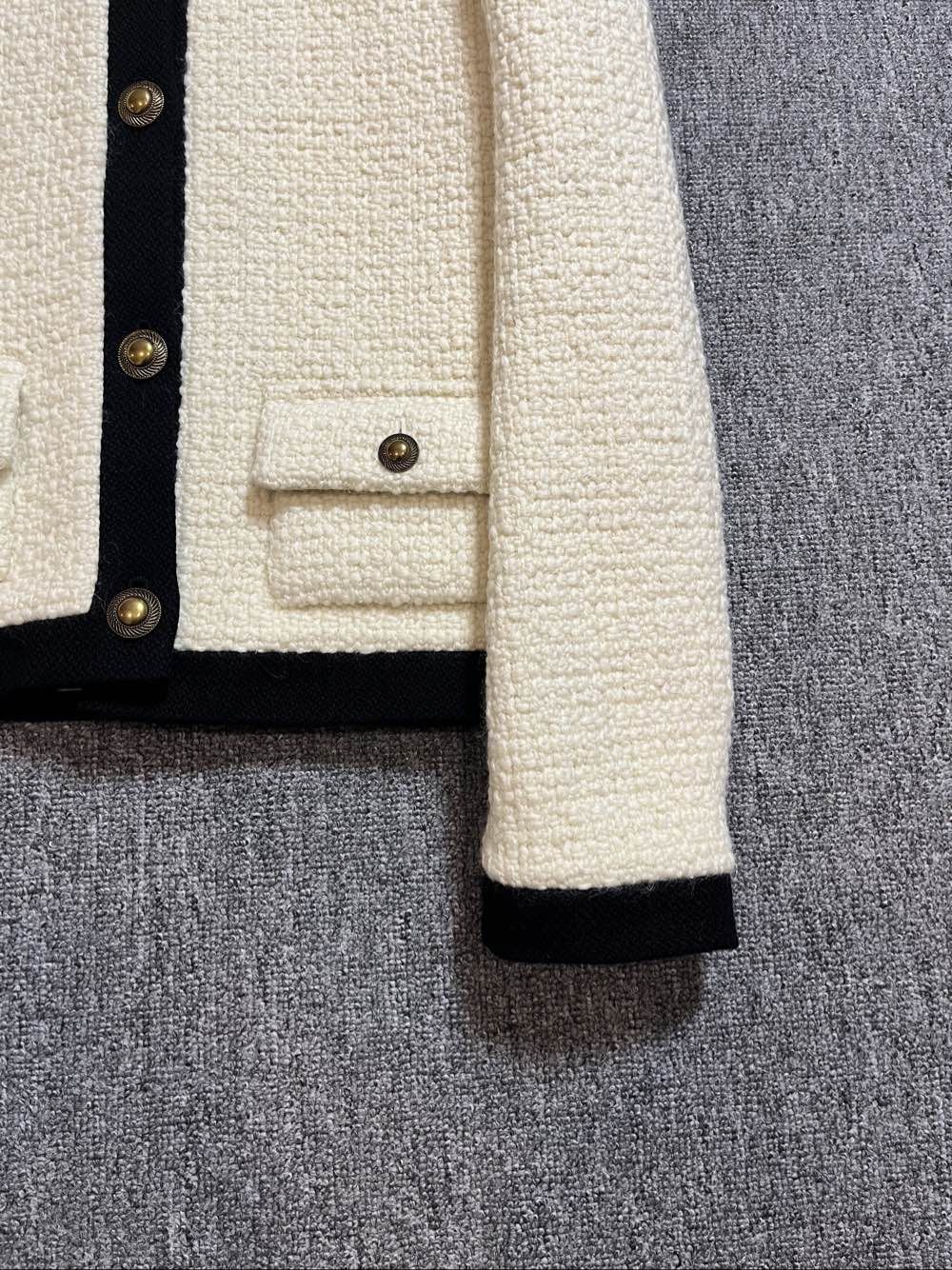 Saint Laurent Paris Saint Laurent Ivory Tweed Jacket Size 38 Size S / US 4 / IT 40 - 6 Thumbnail
