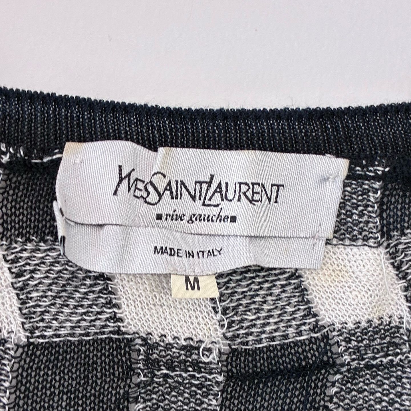 Saint Laurent Paris Saint Laurent Rive Gauche Check Knit Top Size M Size M / US 6-8 / IT 42-44 - 3 Thumbnail