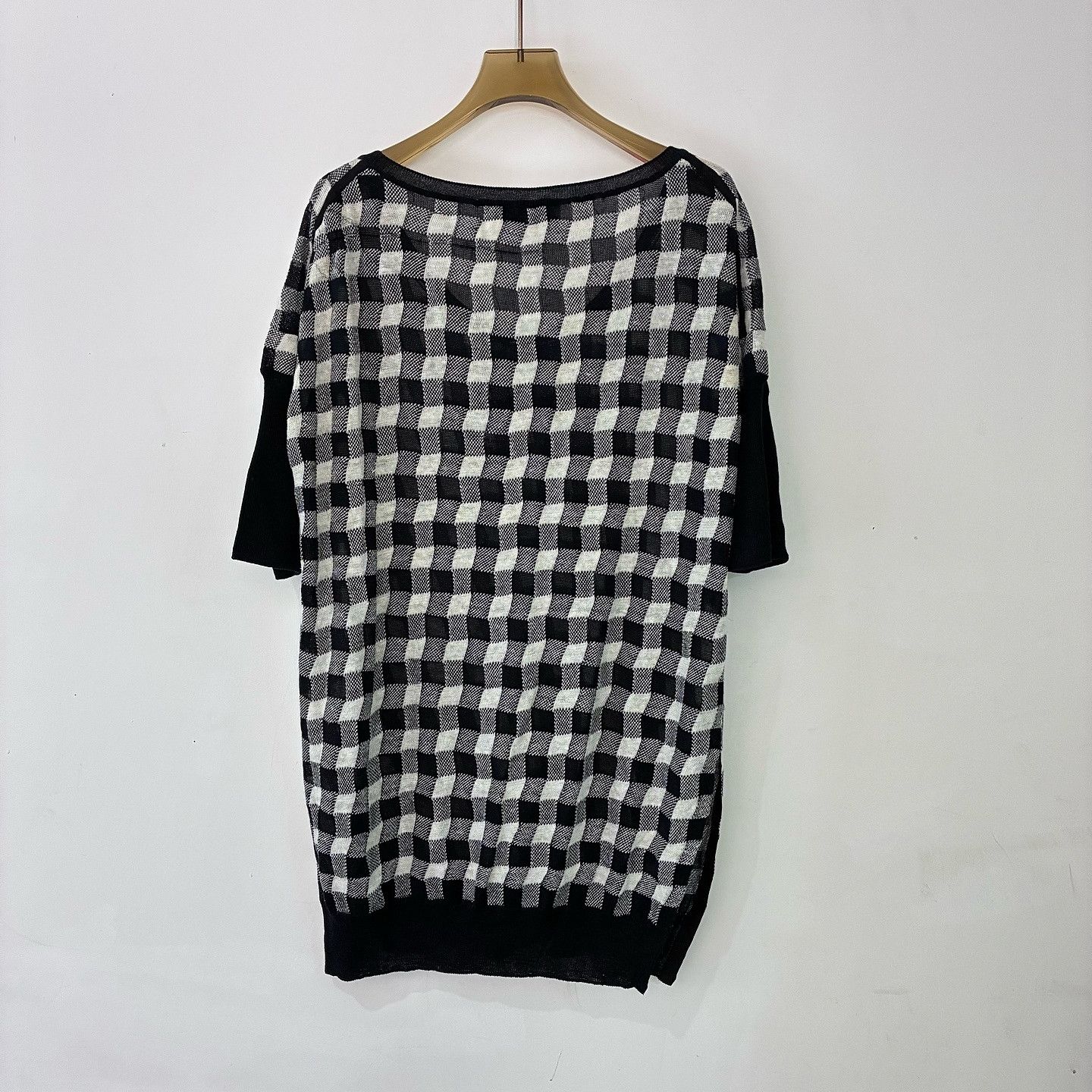 Saint Laurent Paris Saint Laurent Rive Gauche Check Knit Top Size M Size M / US 6-8 / IT 42-44 - 2 Thumbnail