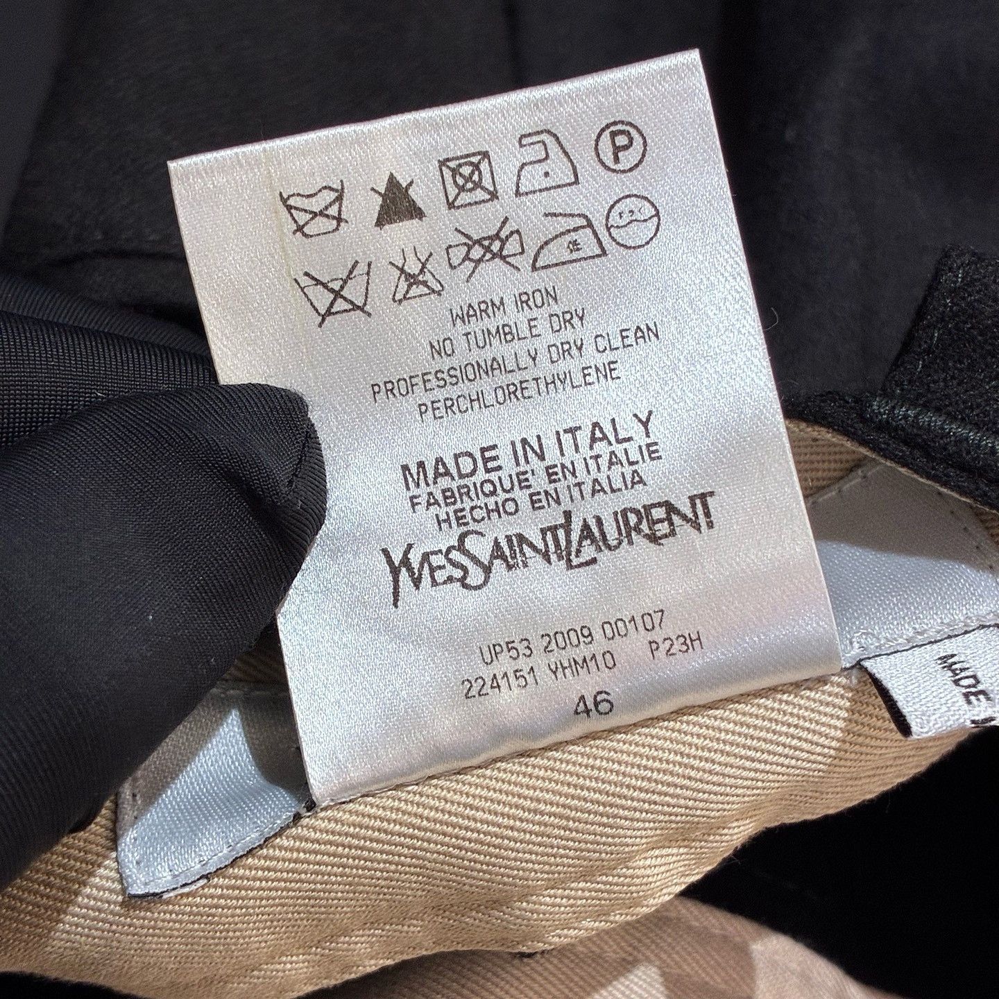 Saint Laurent Paris Saint Laurent Wool Formal Trousers Size US 30 Size 36R - 4 Thumbnail