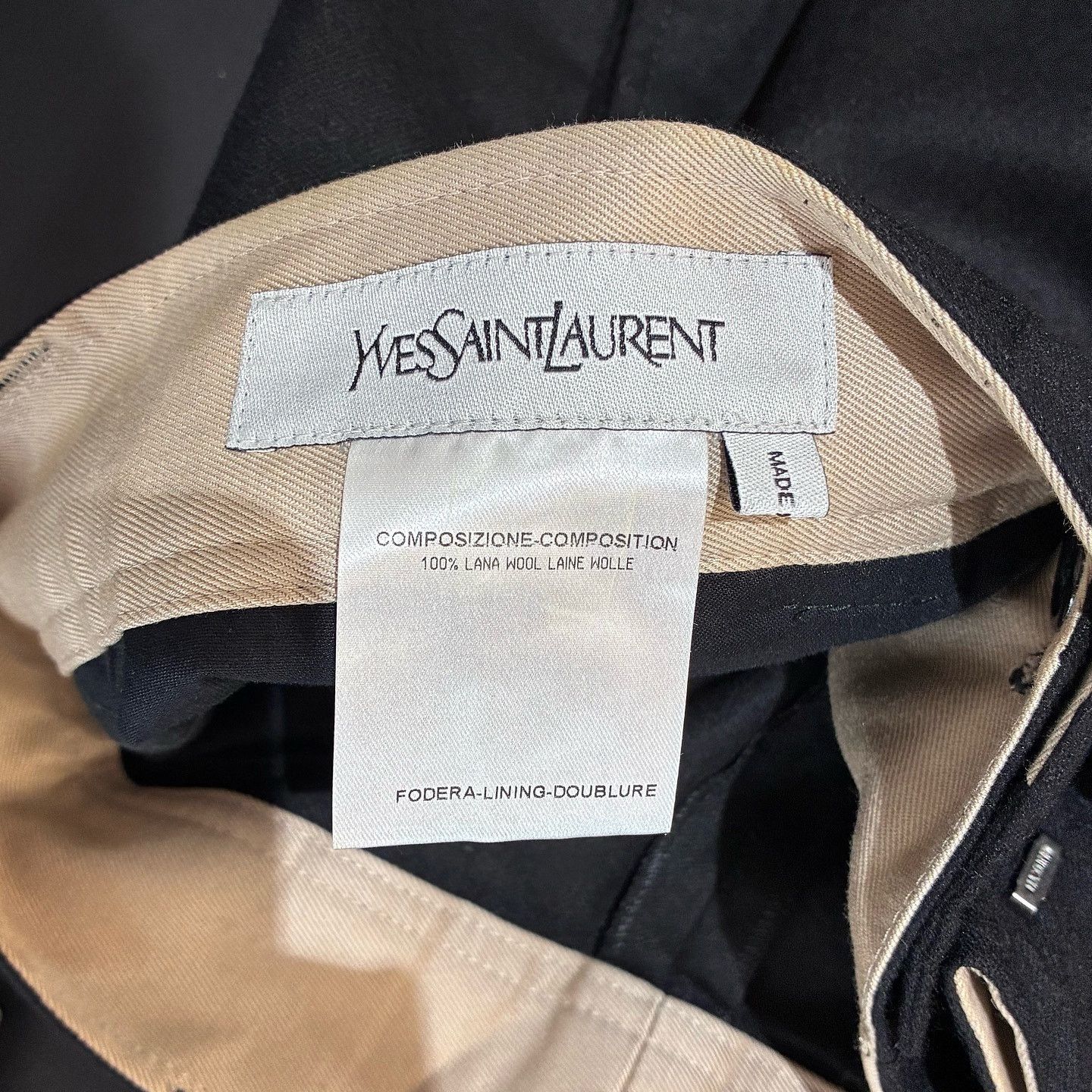 Saint Laurent Paris Saint Laurent Wool Formal Trousers Size US 30 Size 36R - 3 Thumbnail