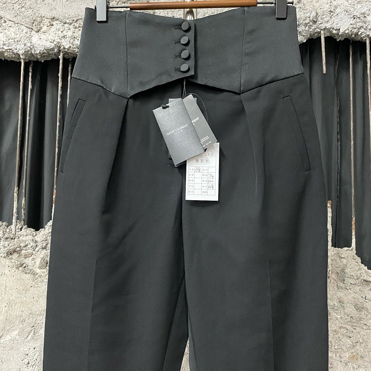 Saint Laurent Paris Saint Laurent High Waist Trousers Size F38 Size 27" / US 4 / IT 40 - 5 Thumbnail