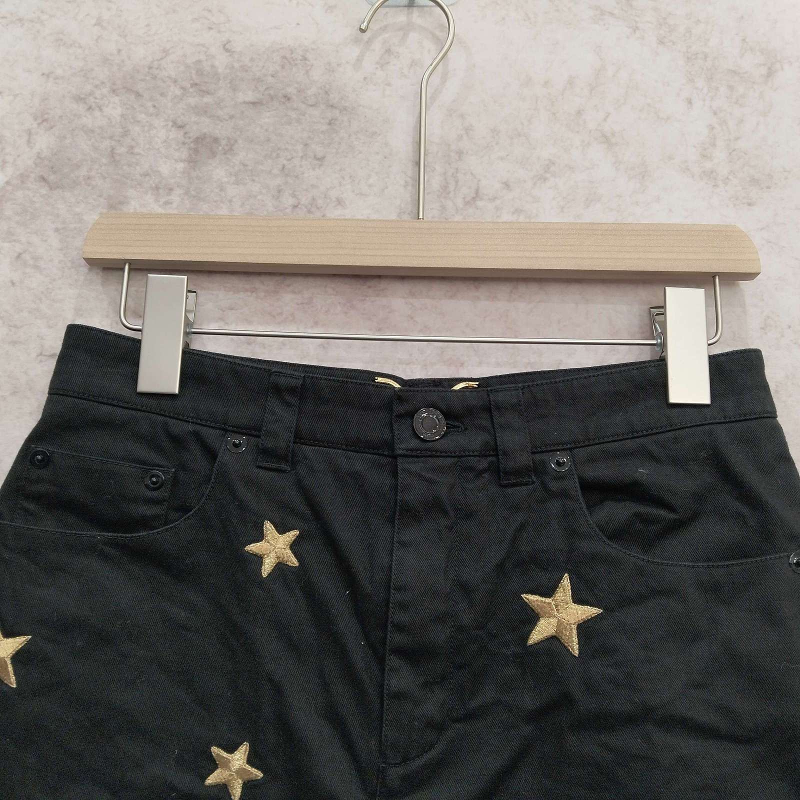 Saint Laurent Paris Saint Laurent Gold Star Embroidered Shorts Size 38 Size 27" / US 4 / IT 40 - 6 Thumbnail