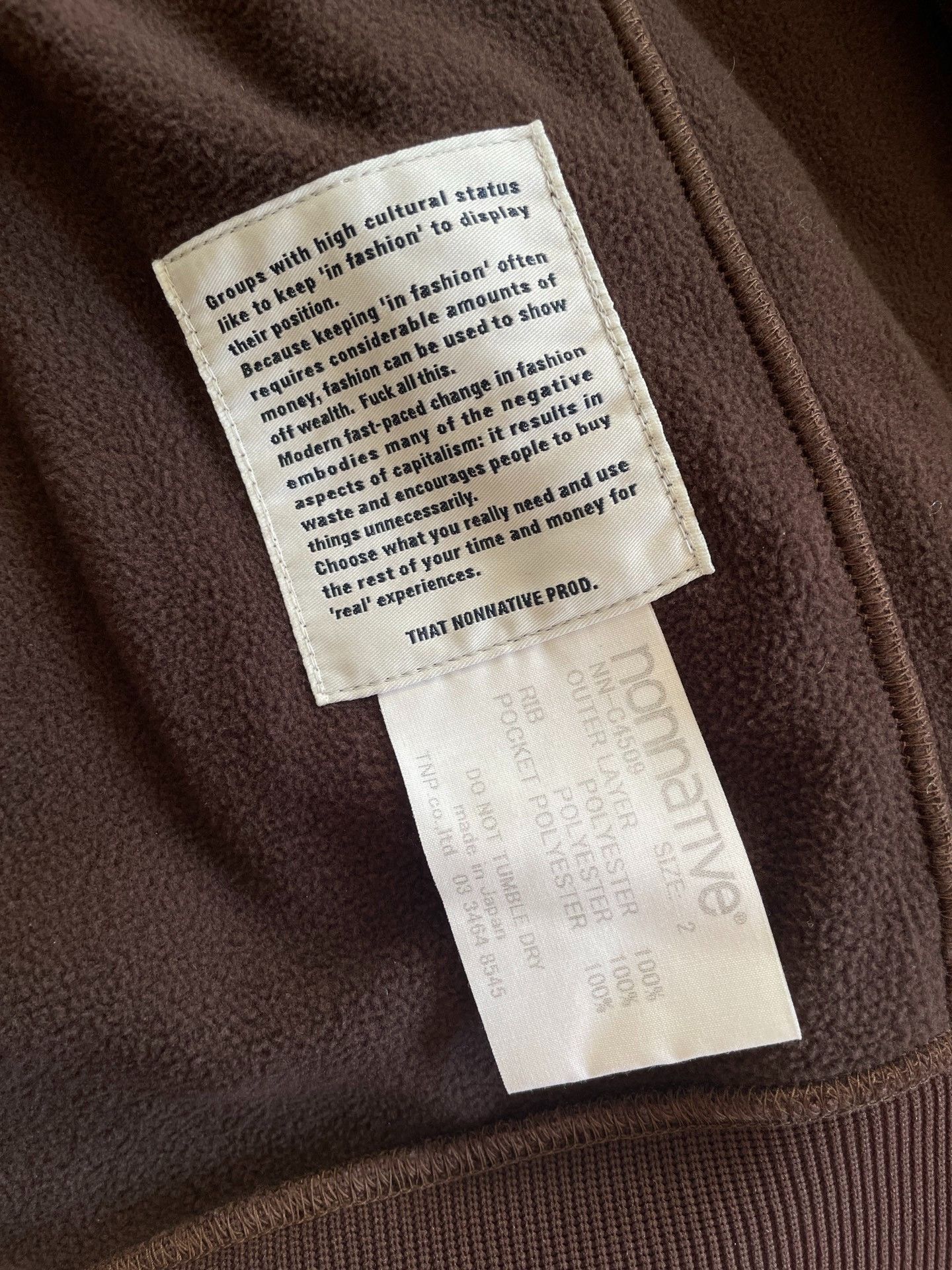 Nonnative nonnative Full Zip Blouson Polartec Size US M / EU 48-50 / 2 - 9 Thumbnail