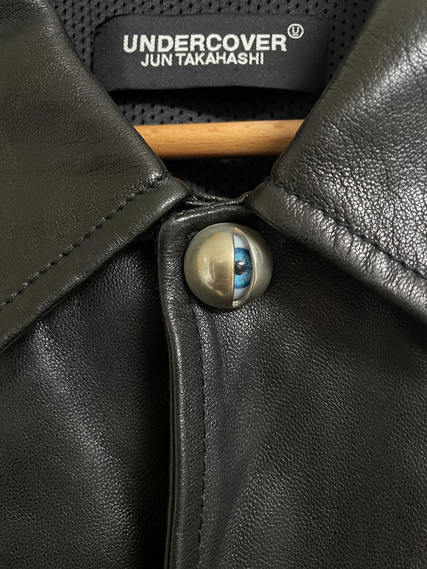 Undercover UNDERCOVER Eye Button Oversized Leather Jacket Size US L / EU 52-54 / 3 - 9 Thumbnail