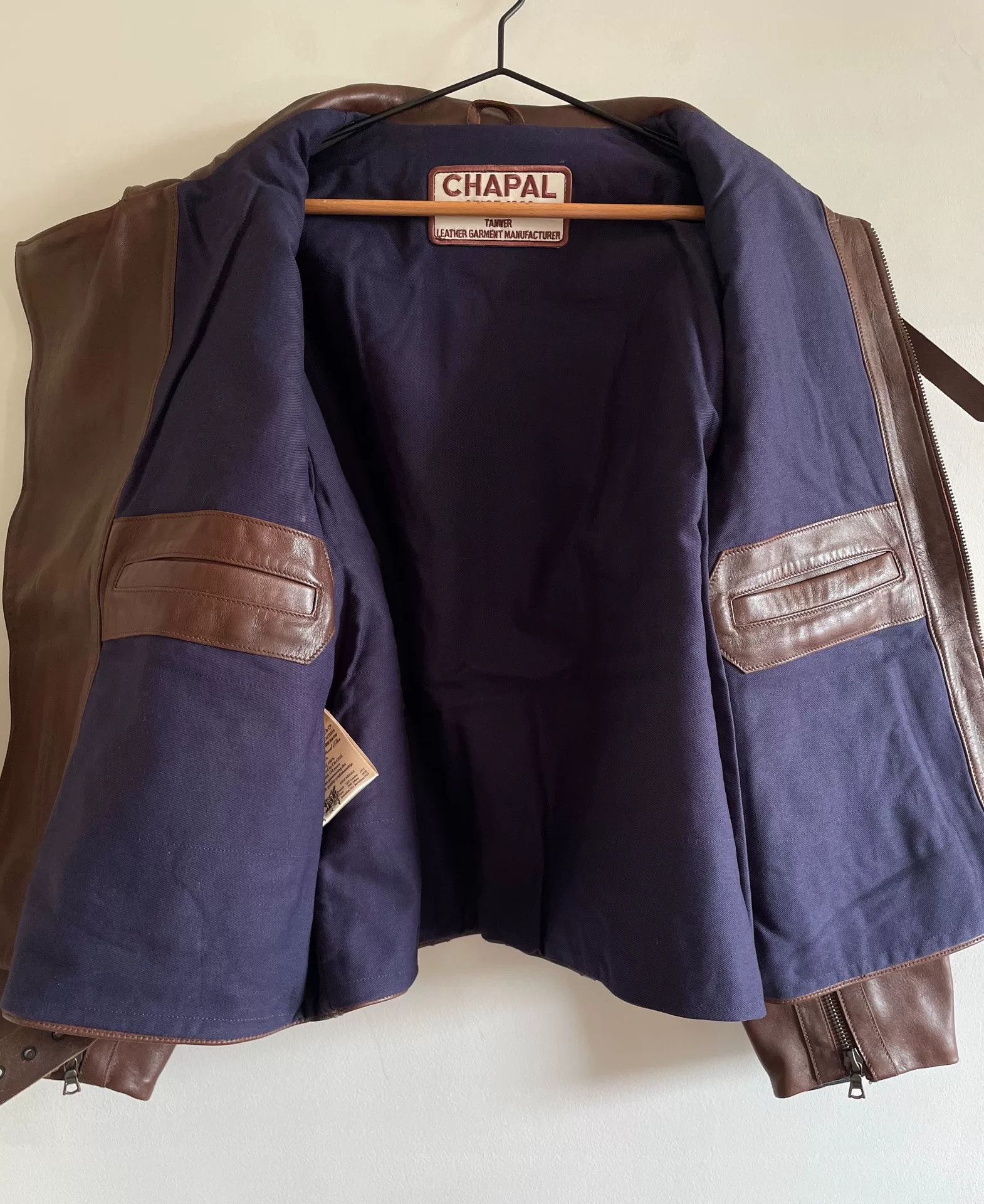 Vintage CHAPAL VINTAGE Leather Jacket Size US L / EU 52-54 / 3 - 5 Thumbnail