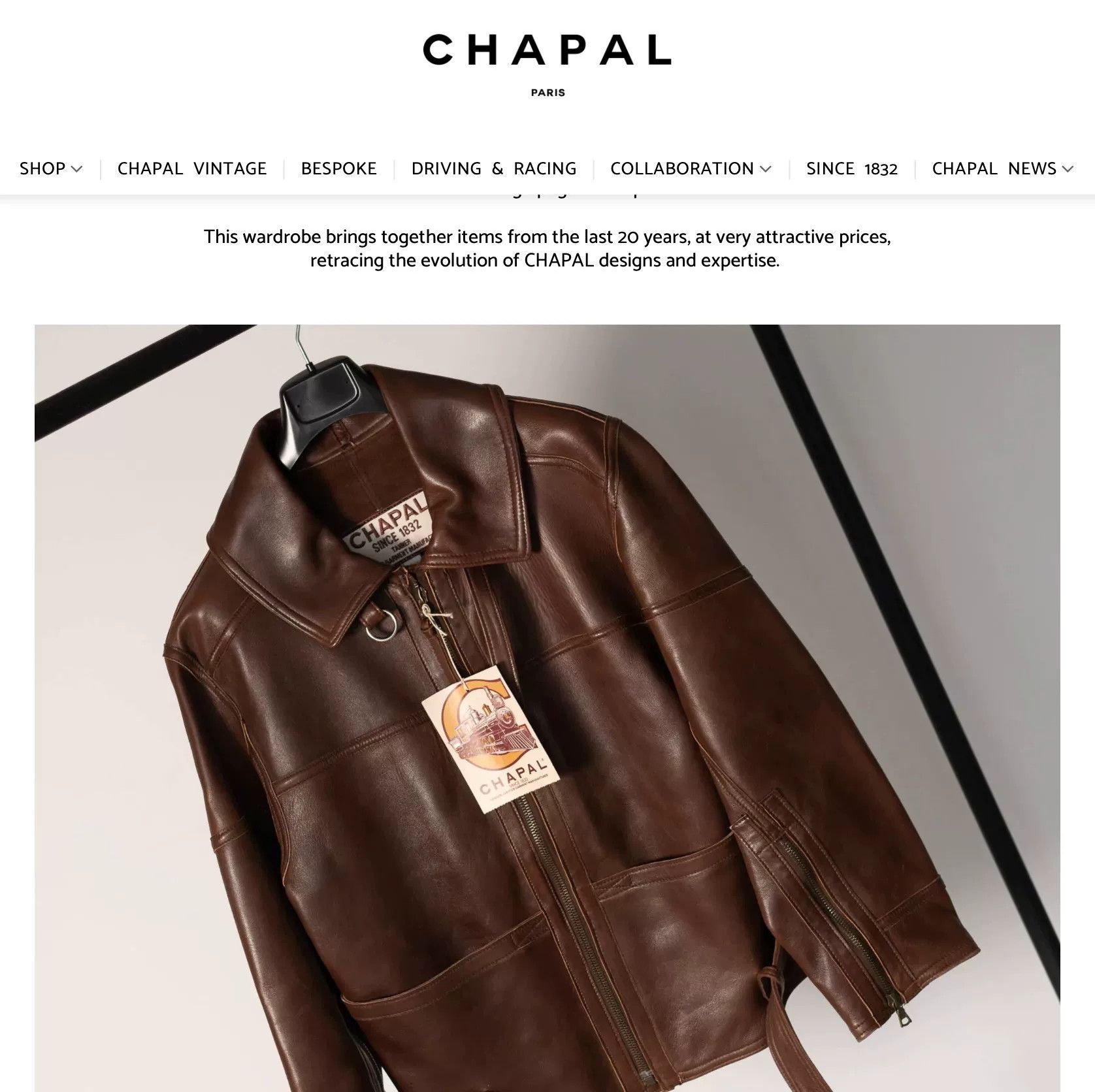 Vintage CHAPAL VINTAGE Leather Jacket Size US L / EU 52-54 / 3 - 9 Thumbnail