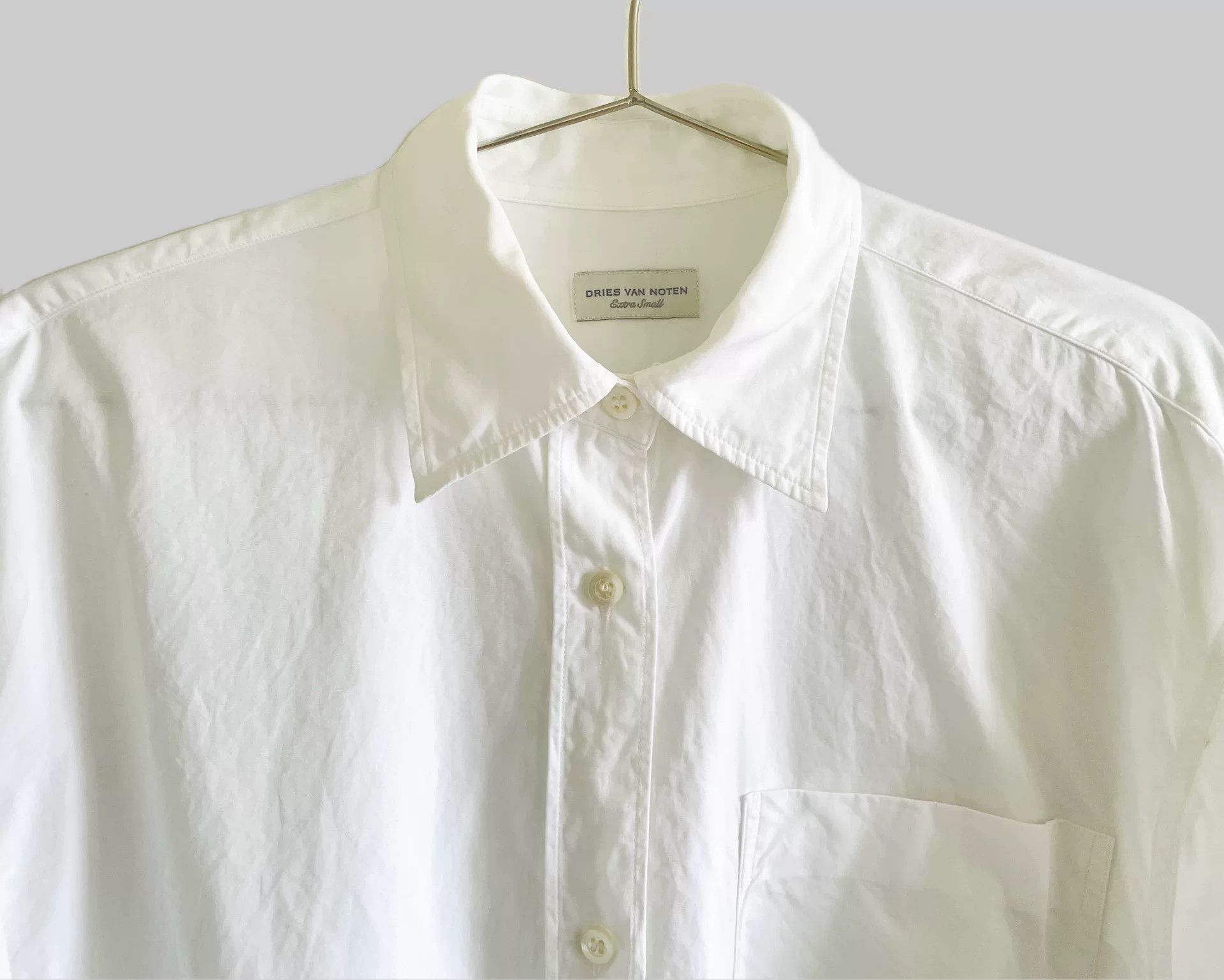 Dries Van Noten Dries Van Noten Unisex White Cotton Shirt Size US XS / EU 42 / 0 - 3 Thumbnail