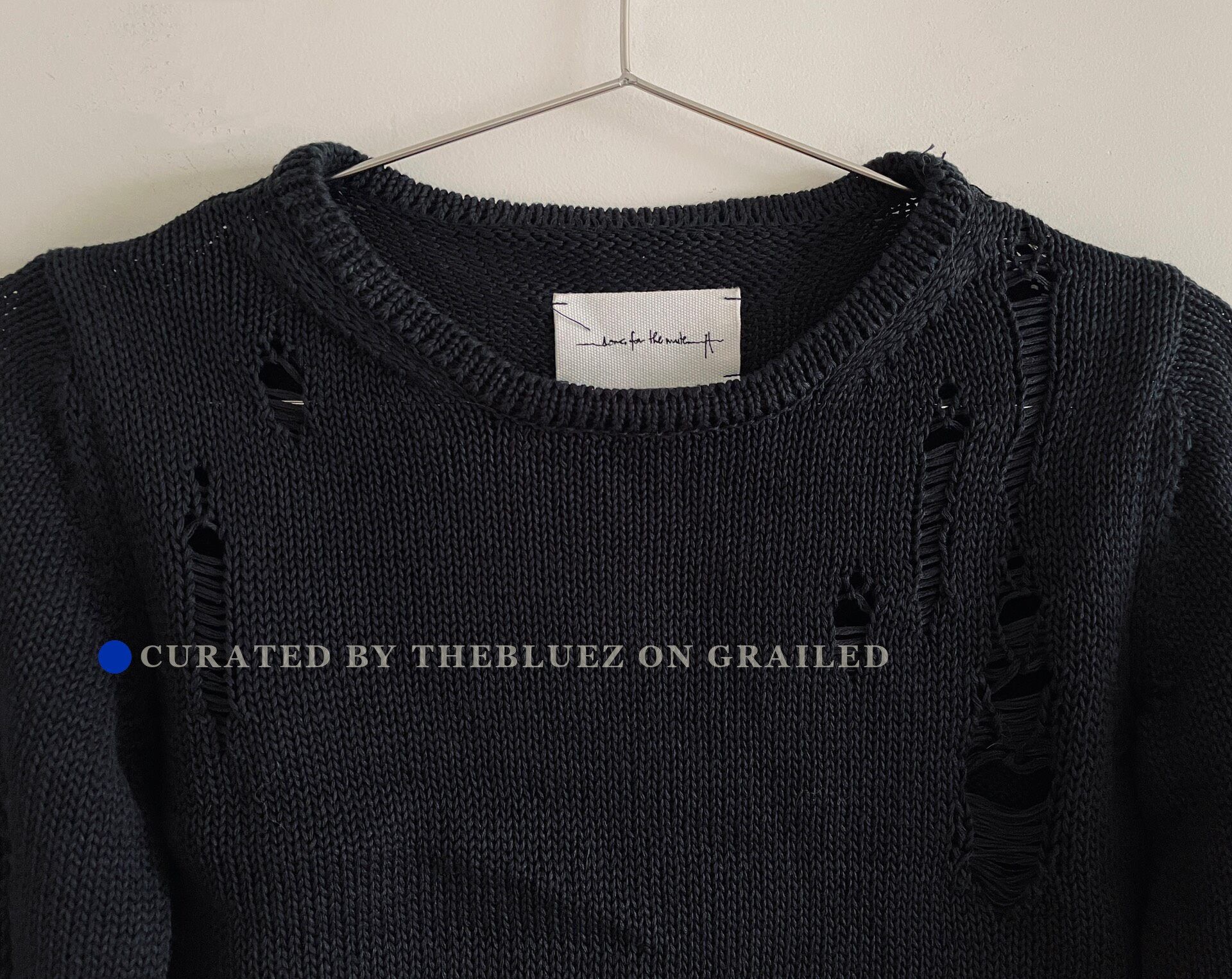 Song For The Mute Song for the Mute SS17 BEAU Distressed Cropped Knit Top Size XS / US 0-2 / IT 36-38 - 4 Thumbnail
