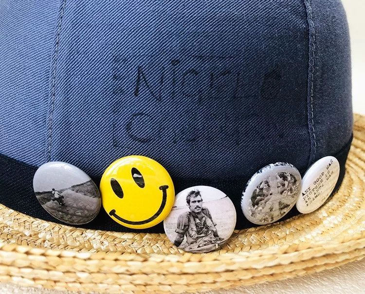Nigel Cabourn Nigel Cabourn Patchwork Badge Straw Hat Size ONE SIZE - 4 Thumbnail