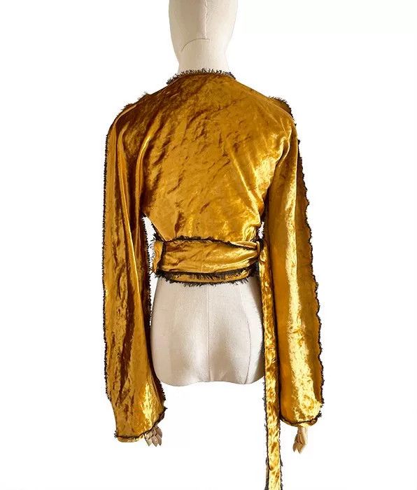 Other SID NEIGUM Velvet Tie-Neck Long-Sleeve Blouse Size XS / US 0-2 / IT 36-38 - 4 Thumbnail