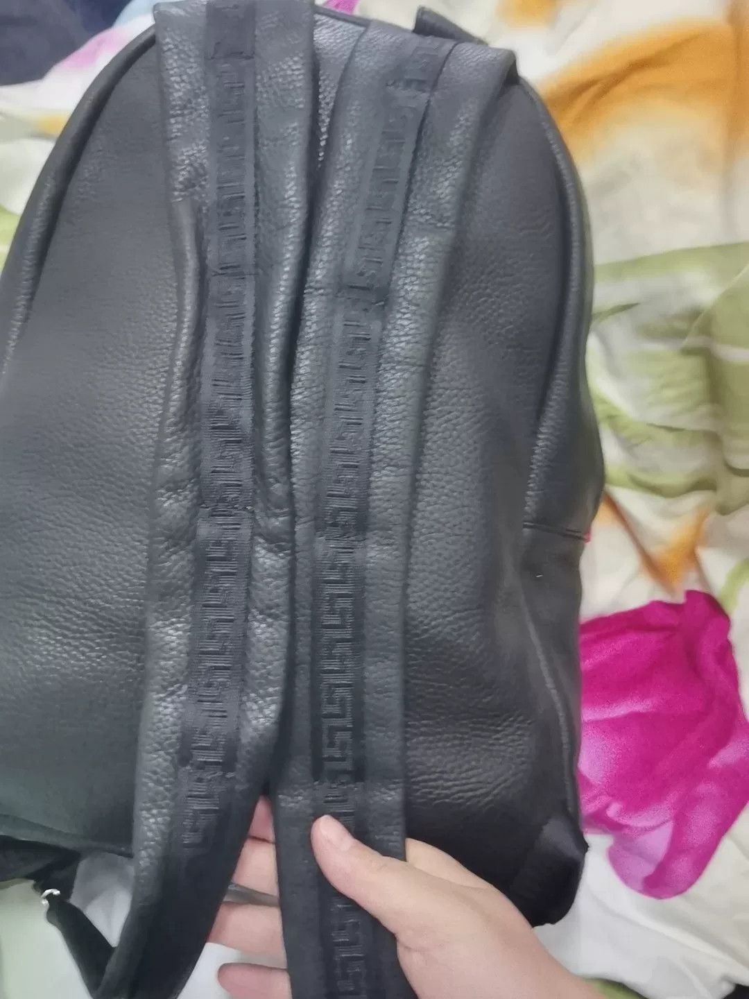 Versace Versace Black Leather Backpack Gold Medusa Size ONE SIZE - 5 Thumbnail
