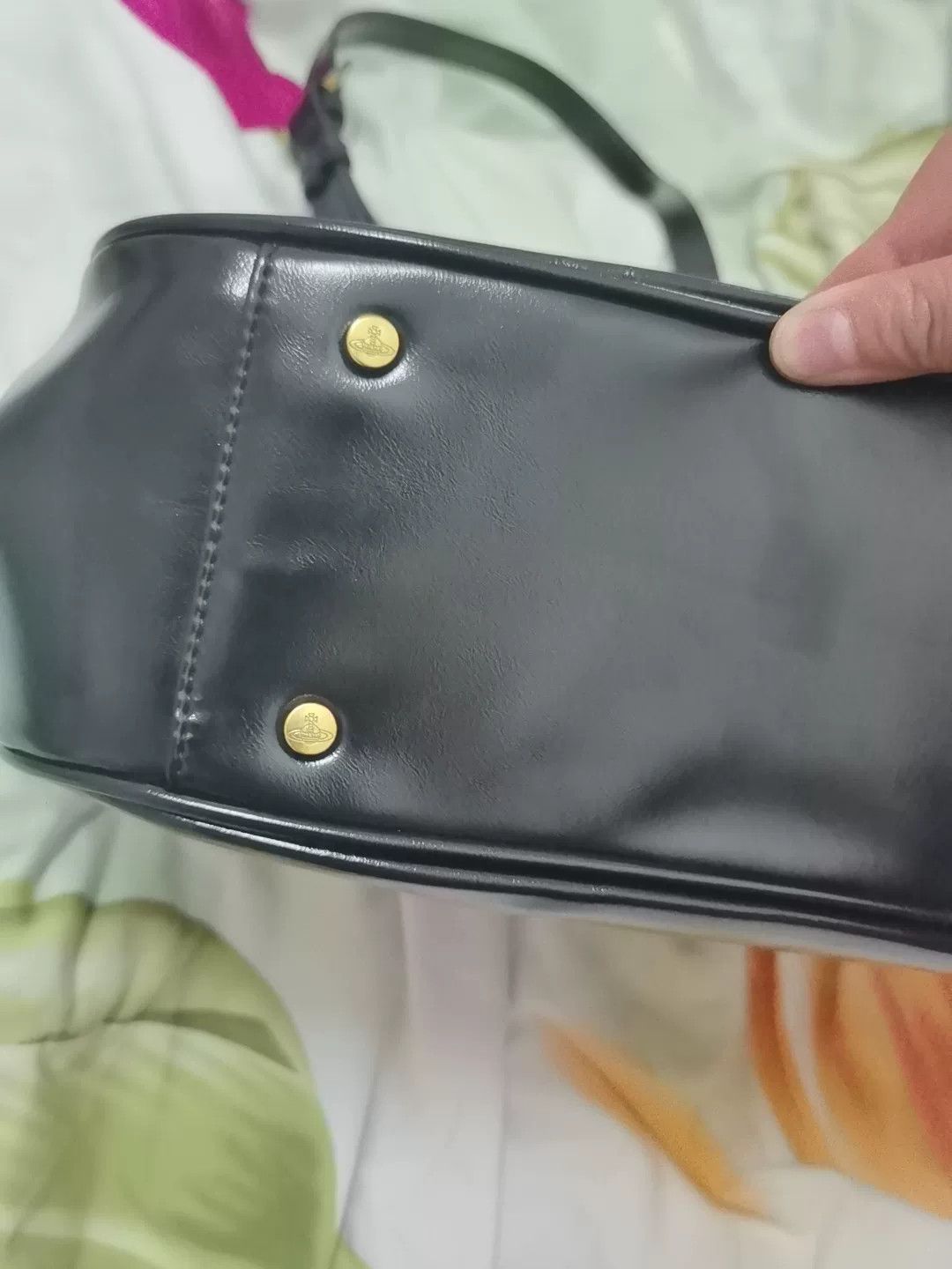 Vivienne Westwood Vivienne Westwood Black Patent Handbag Medium Size ONE SIZE - 3 Thumbnail