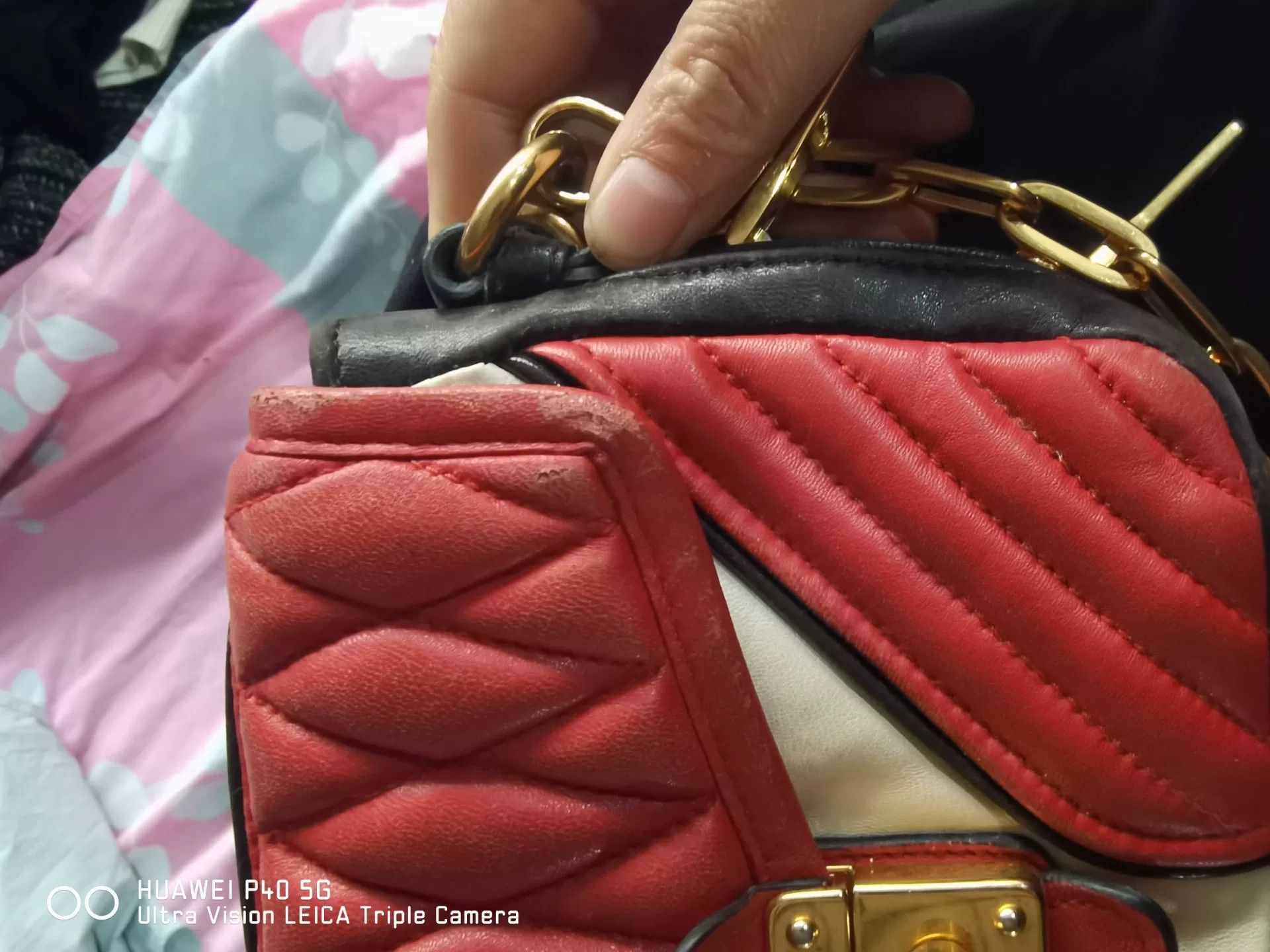 Miu Miu Miu Miu Color-Blocked Sheepskin Crossbody Bag Size ONE SIZE - 4 Thumbnail