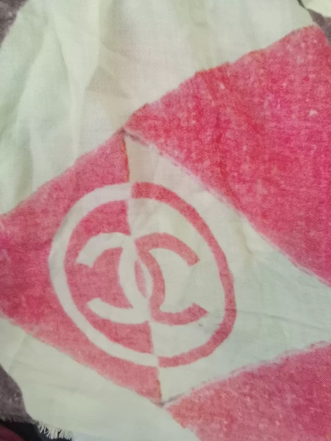 Chanel Chanel Goat Cashmere Color Block Scarf Size ONE SIZE - 2 Thumbnail