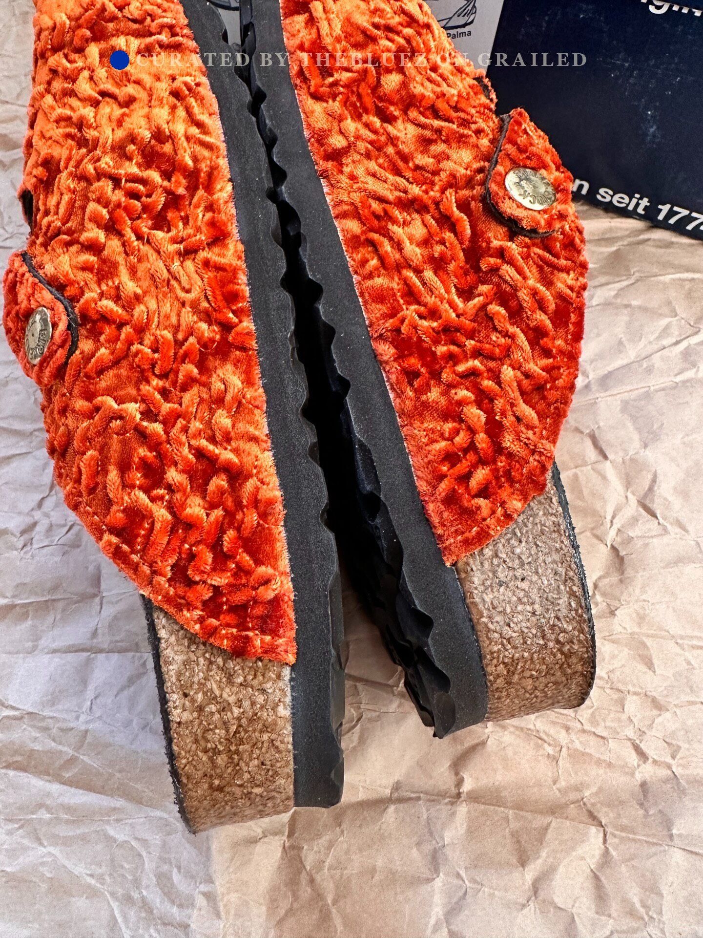 Birkenstock Birkenstock Boston Orange Velvet Size 36 Size US 5 / IT 35 - 4 Thumbnail